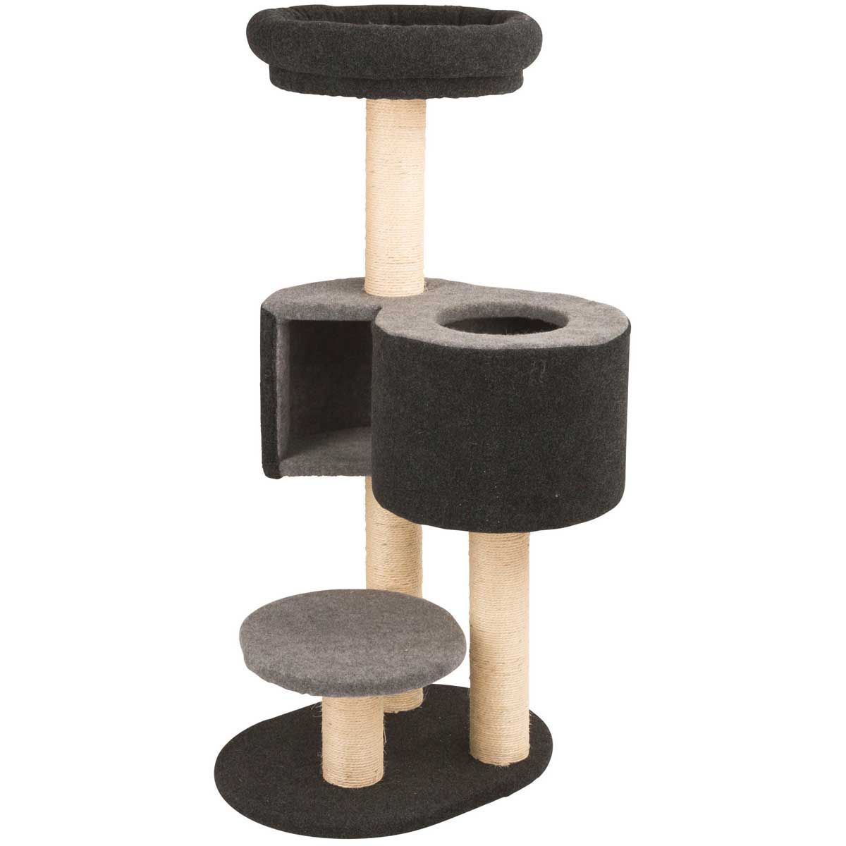 Kerbl Fridolin filc kaparófa üreggel és fekvőhellyel, szürke, 106 cm, elölnézet