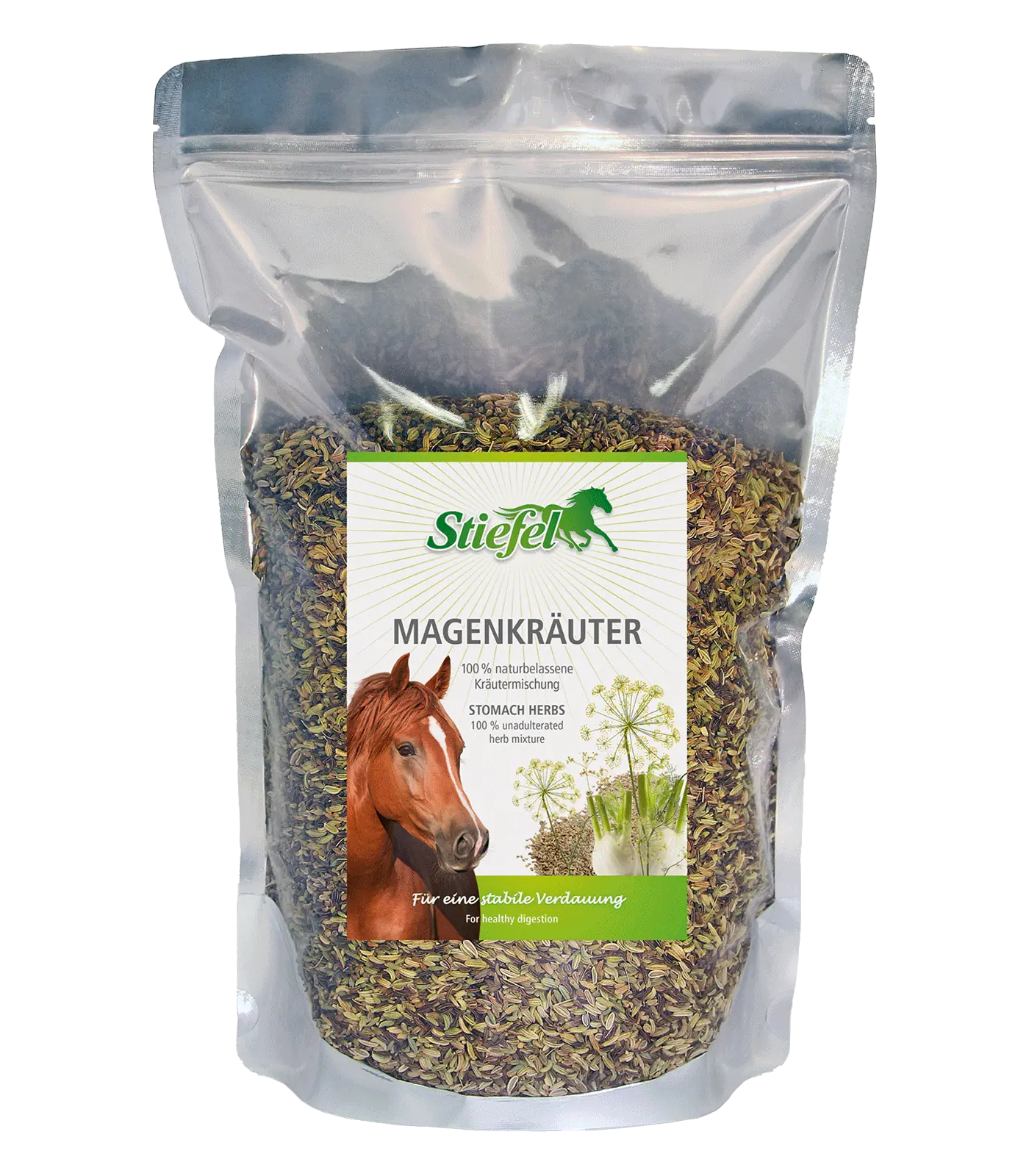 Stiefel Stomach Herbs Supplementary Feed for Horses, 1 kg, packaging