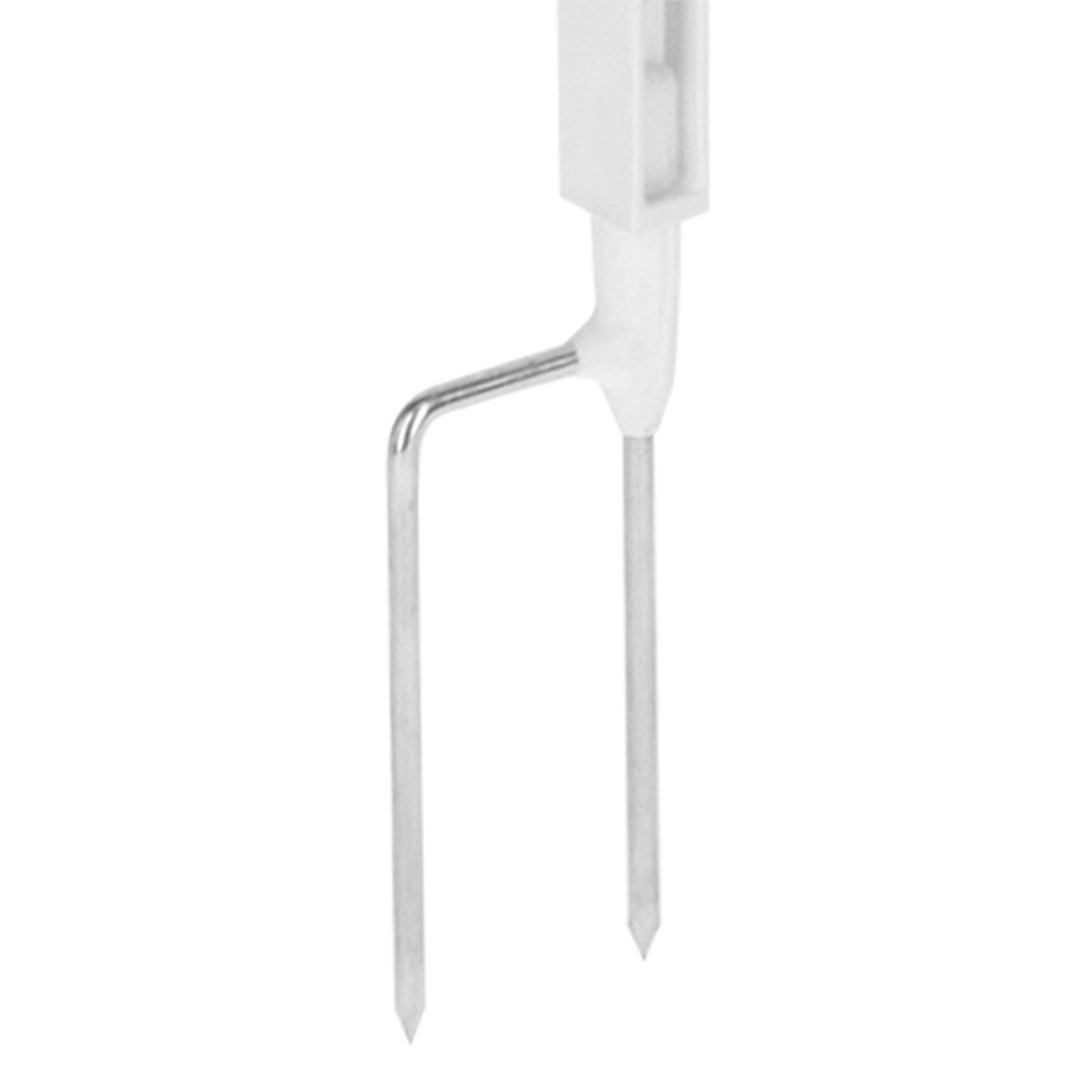 Kunststoffpfahl 102 cm, Doppelspitze, weiß, 5er Pack, Detailansicht, Pfahl