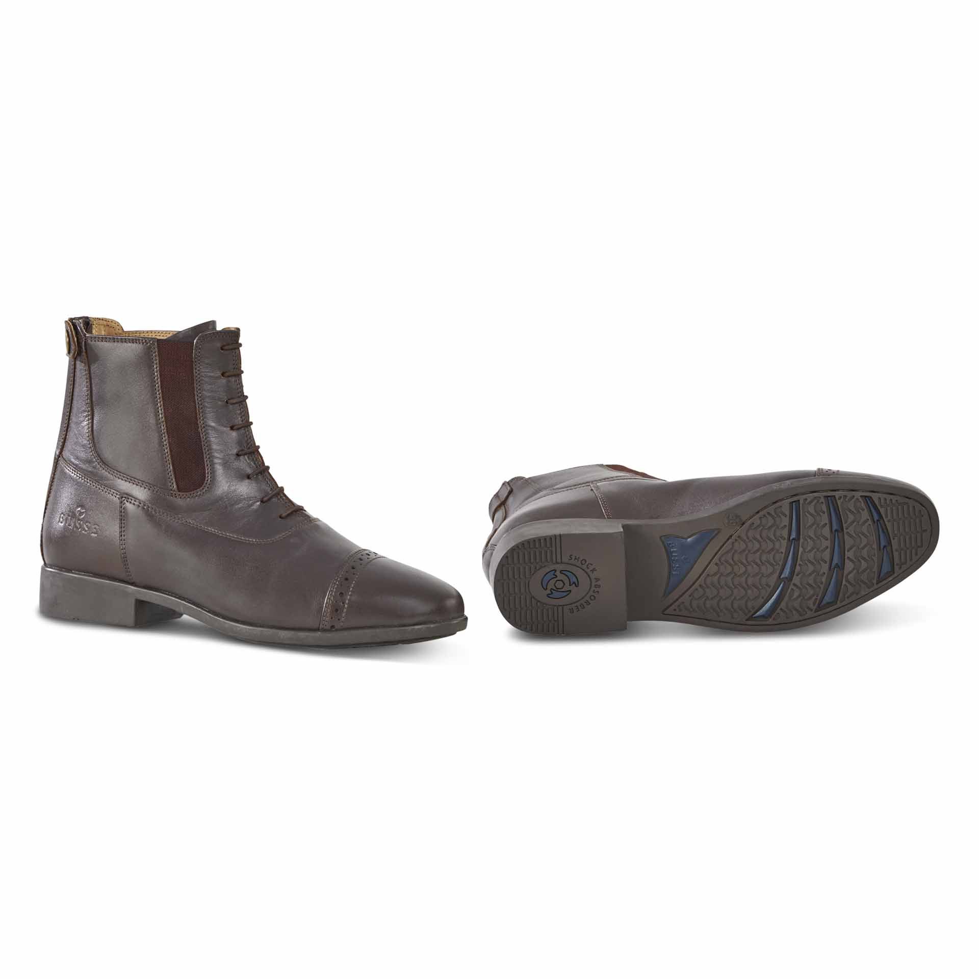 BUSSE Jodhpur-Stiefelette APIA-LACES, Brogue-Design mit Reißverschluss, braun, 40