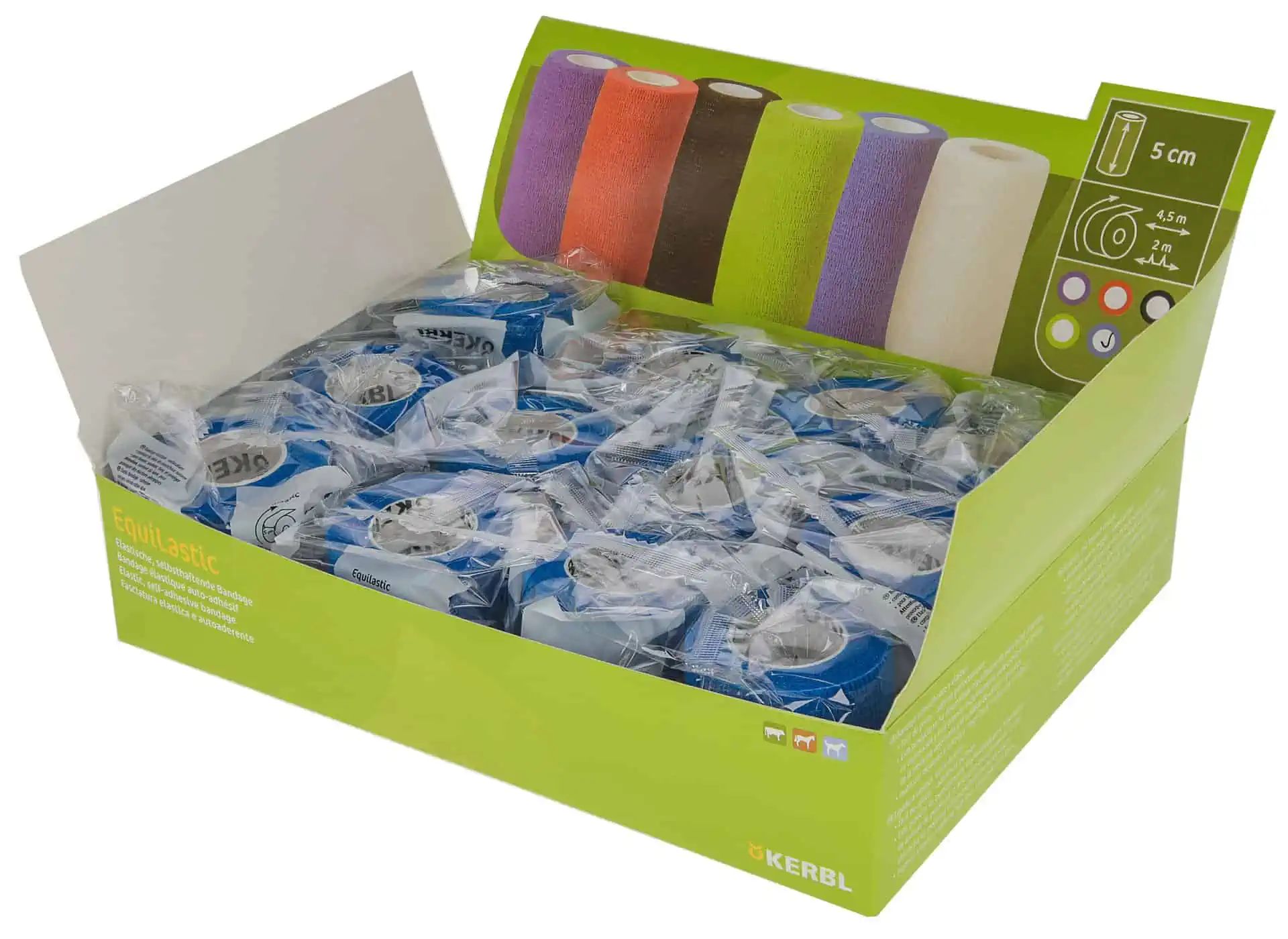 Kerbl EquiLastic selbsthaftende Bandage Pferd, Ganzjahresbandage, blau