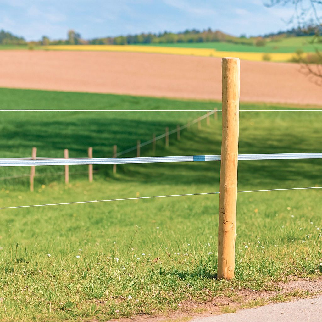 zaun, pfosten, draht, weide, feld