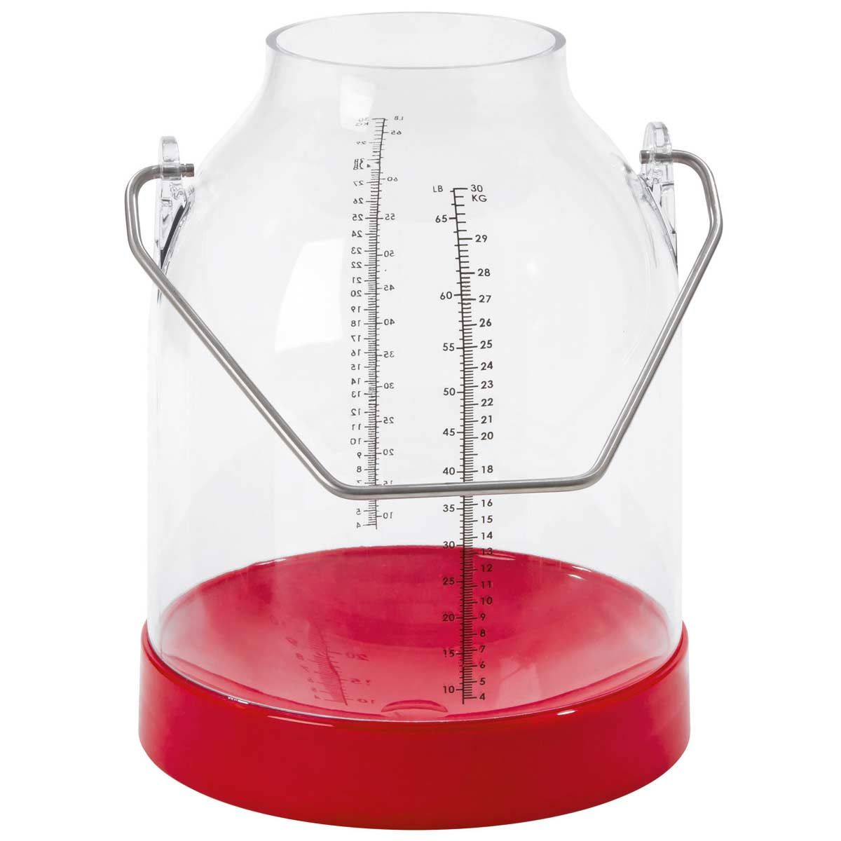 Kerbl műanyag fejővödör 30 liter, fülmagasság 143 mm, piros