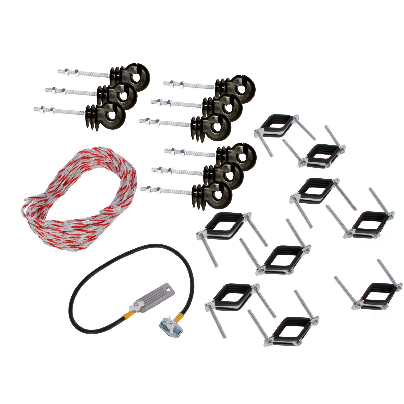 Kerbl Elektro-Set für Weidetore zur Wolfsabwehr, 9er-Set