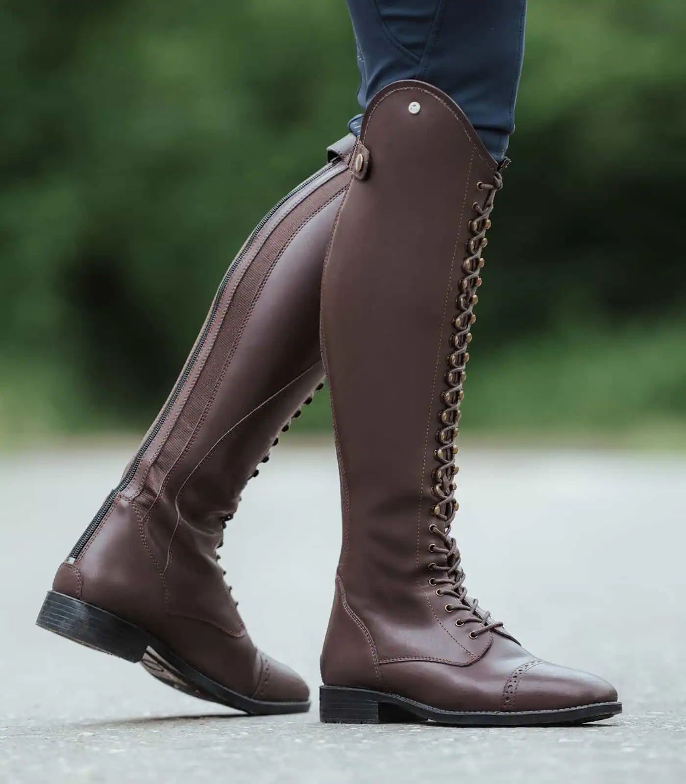 ELT Reitstiefel Portland Polo, schwarz normal – Derby-Schnürung, brown normal, 37