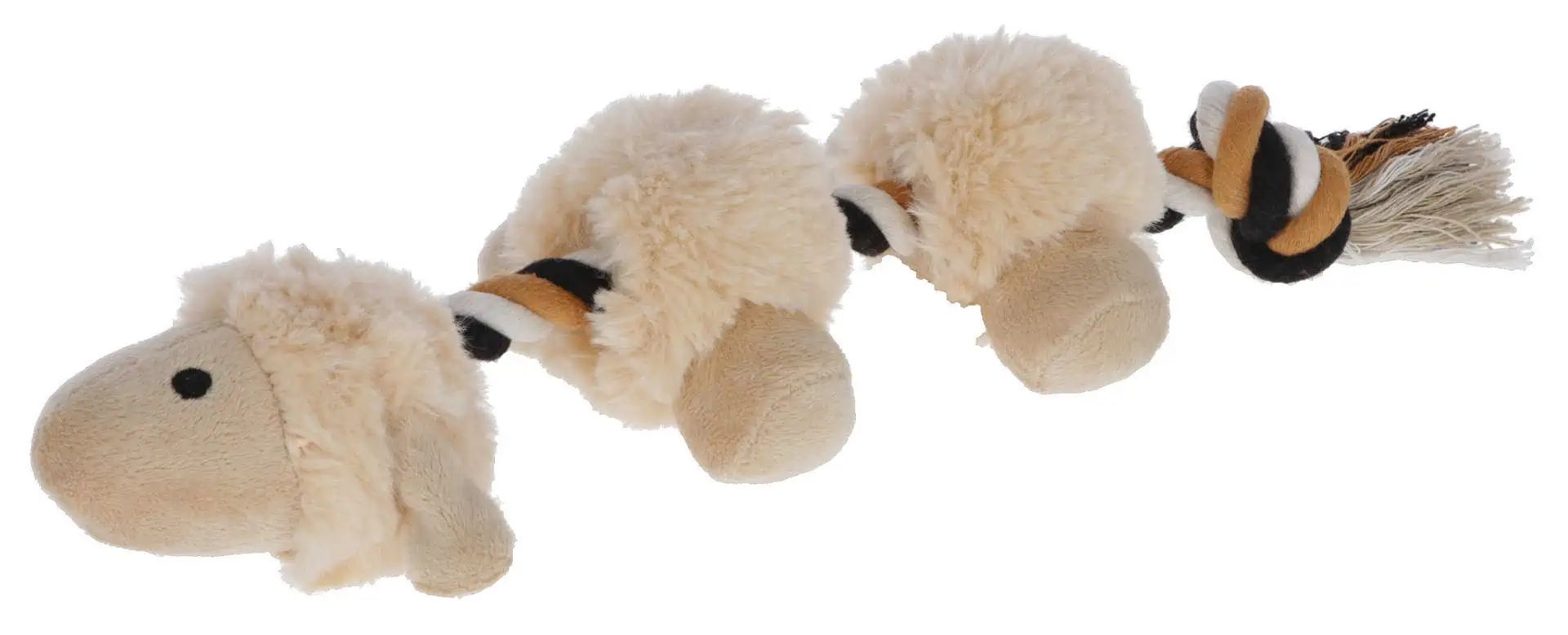 Agneau Shaggy avec corde en coton 39 cm