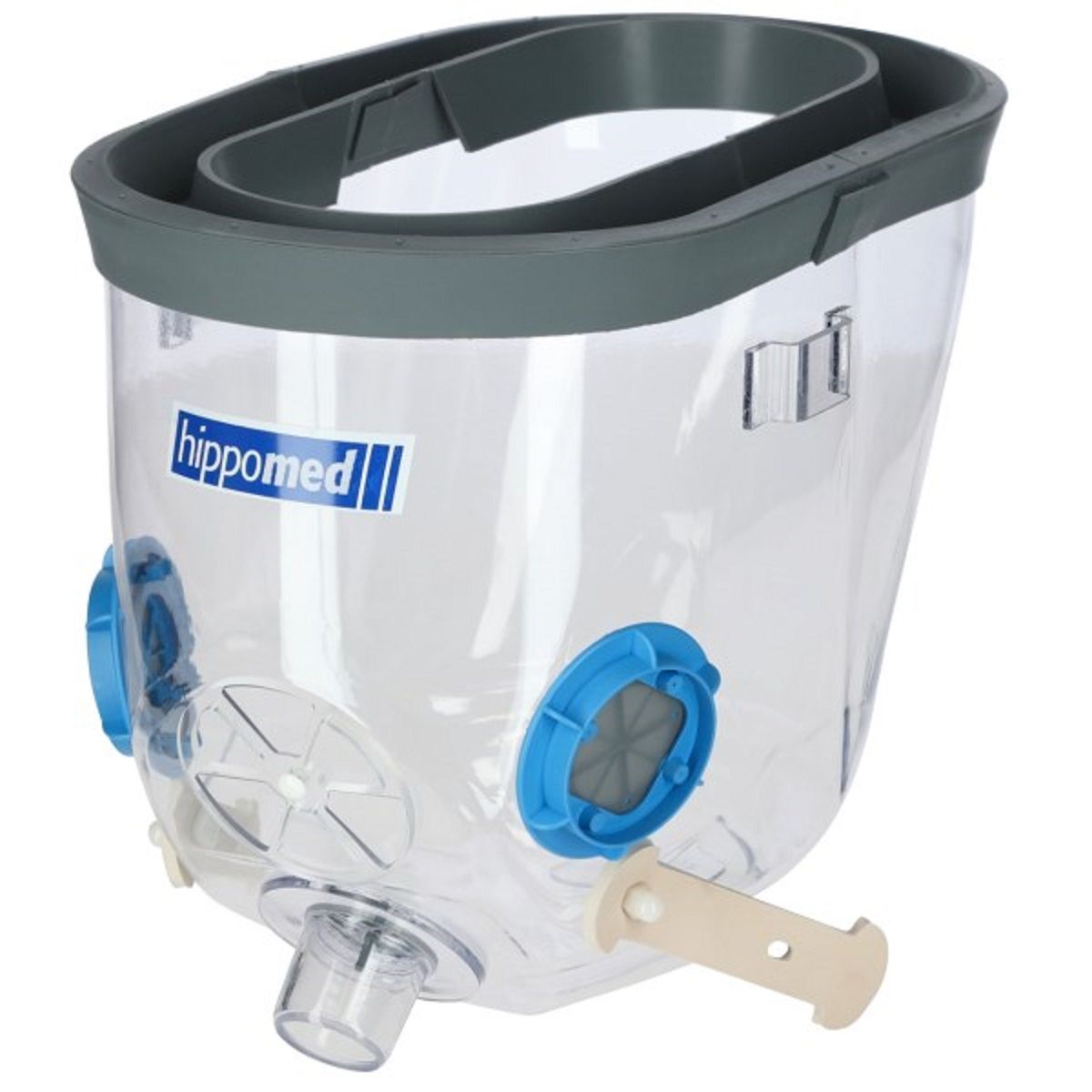 Masque d'inhalation Hippomed pour AirOne Flex avec accessoires, détail