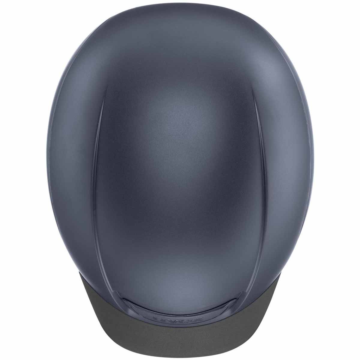 uvex elexxion plus hybrid riding helmet, navy matt, size S, top view