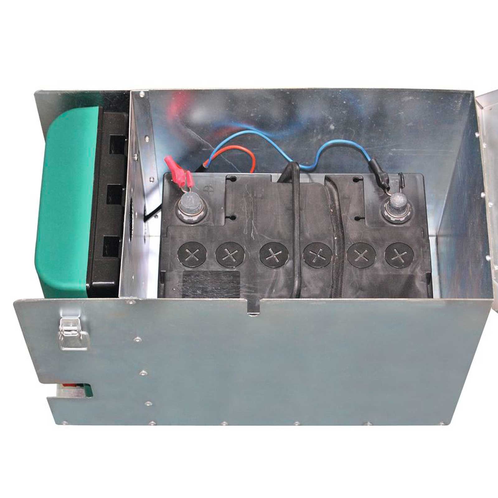 AKO Savanne 2000 generator gard electric cu cutie metalică, 3,2 Joule, detaliu, racord