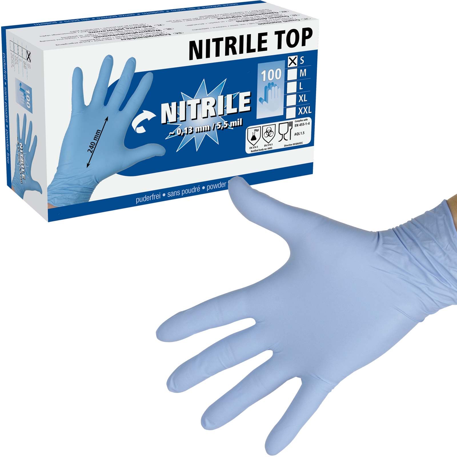 Gants jetables Nitrile Top
