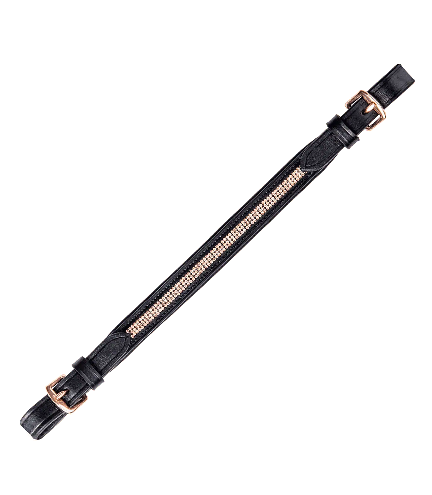 Poignée de selle Waldhausen avec chaîne de strass, cuir, rosé