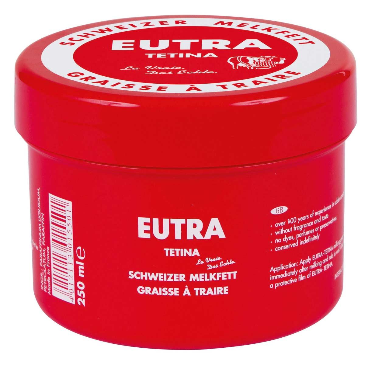 Eutra Tetina Milking Grease, Swiss Udder Care for Teats and Udder, packaging