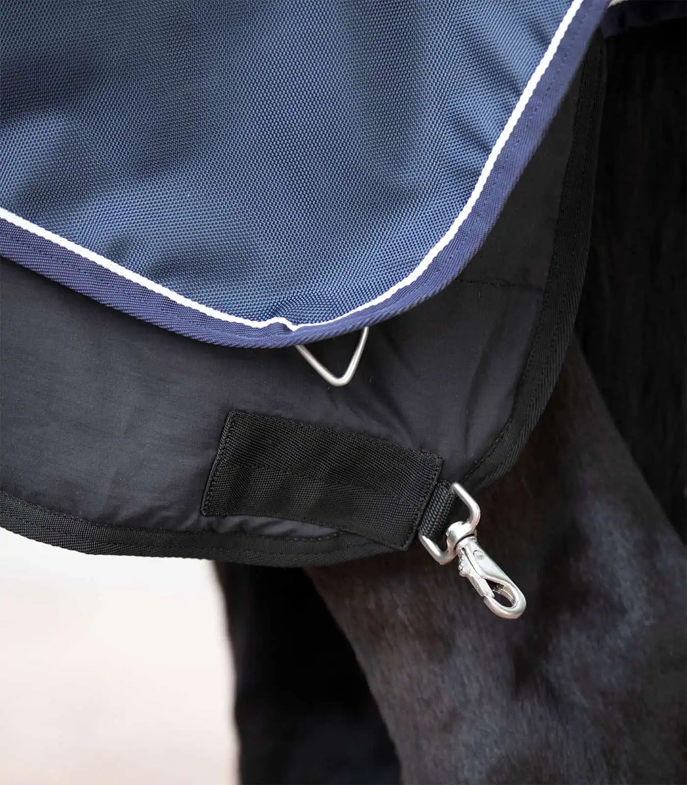 Sous-couverture polaire Waldhausen pour chevaux, noire, respirante, 125 cm