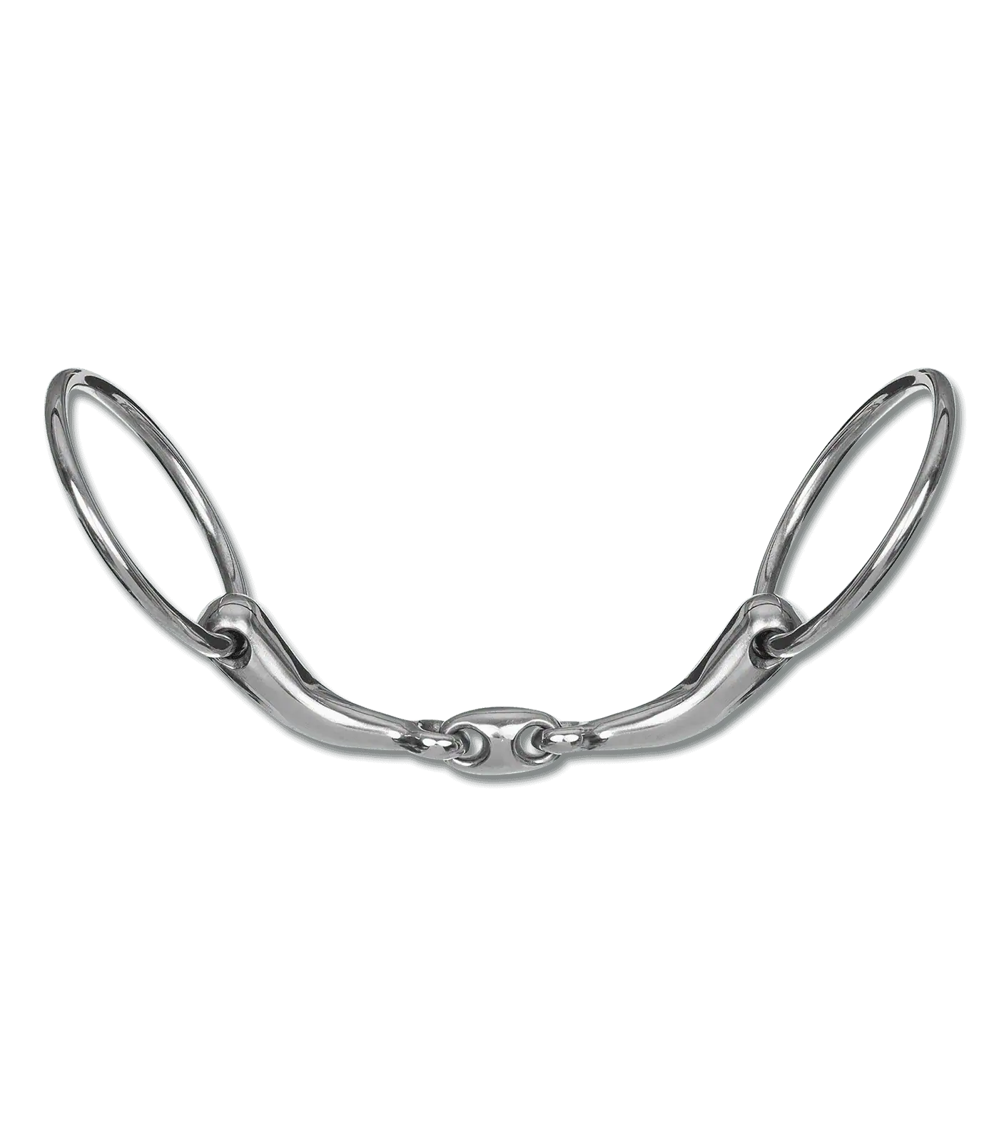 Mors de filet anatomique Waldhausen, double brisure, inox, plein 14,5 cm
