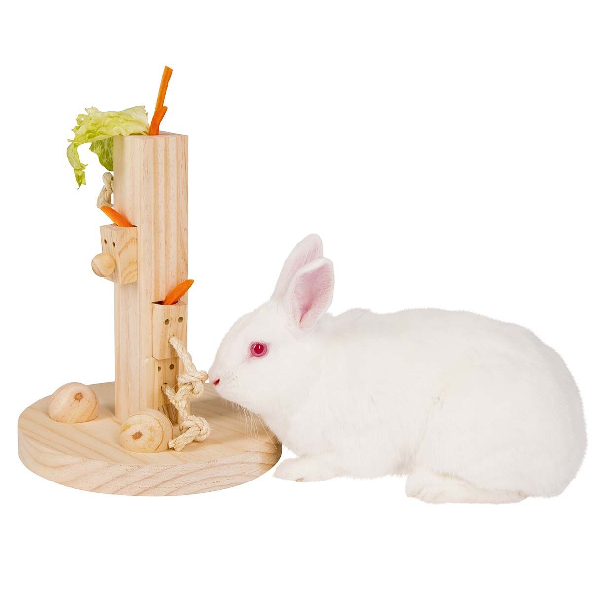 Kerbl Denk- und Lernspielzeug Nager Feedtree, 25x25x30 cm, im Einsatz