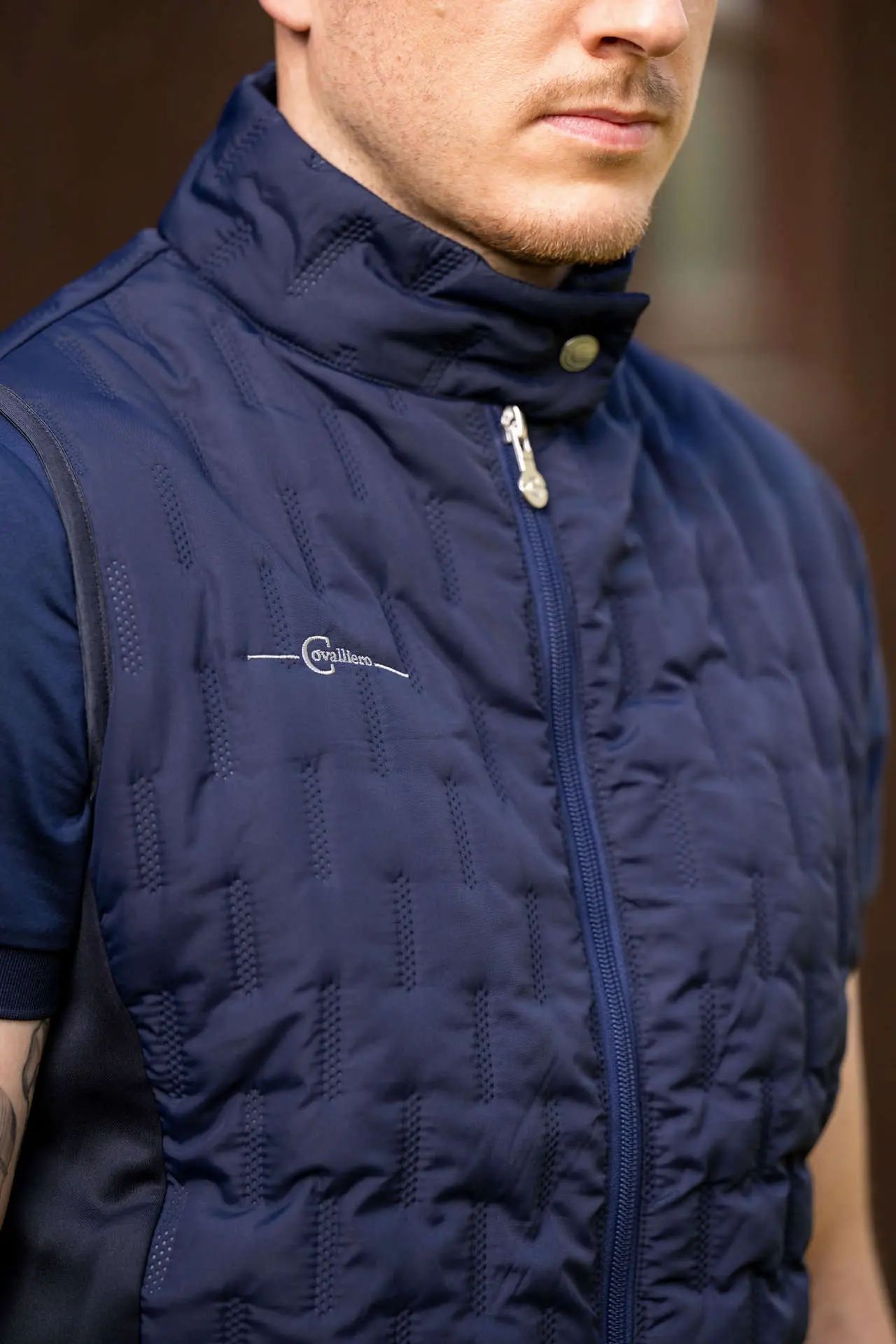 Covalliero Gilet ibrido uomo, leggero e traspirante, dettaglio, chiusura