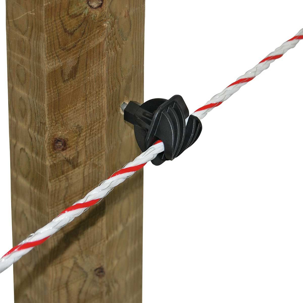 AKO Easy Cord Rope Insulator, 70 pcs incl. Screw-in Tool, in use, insulator