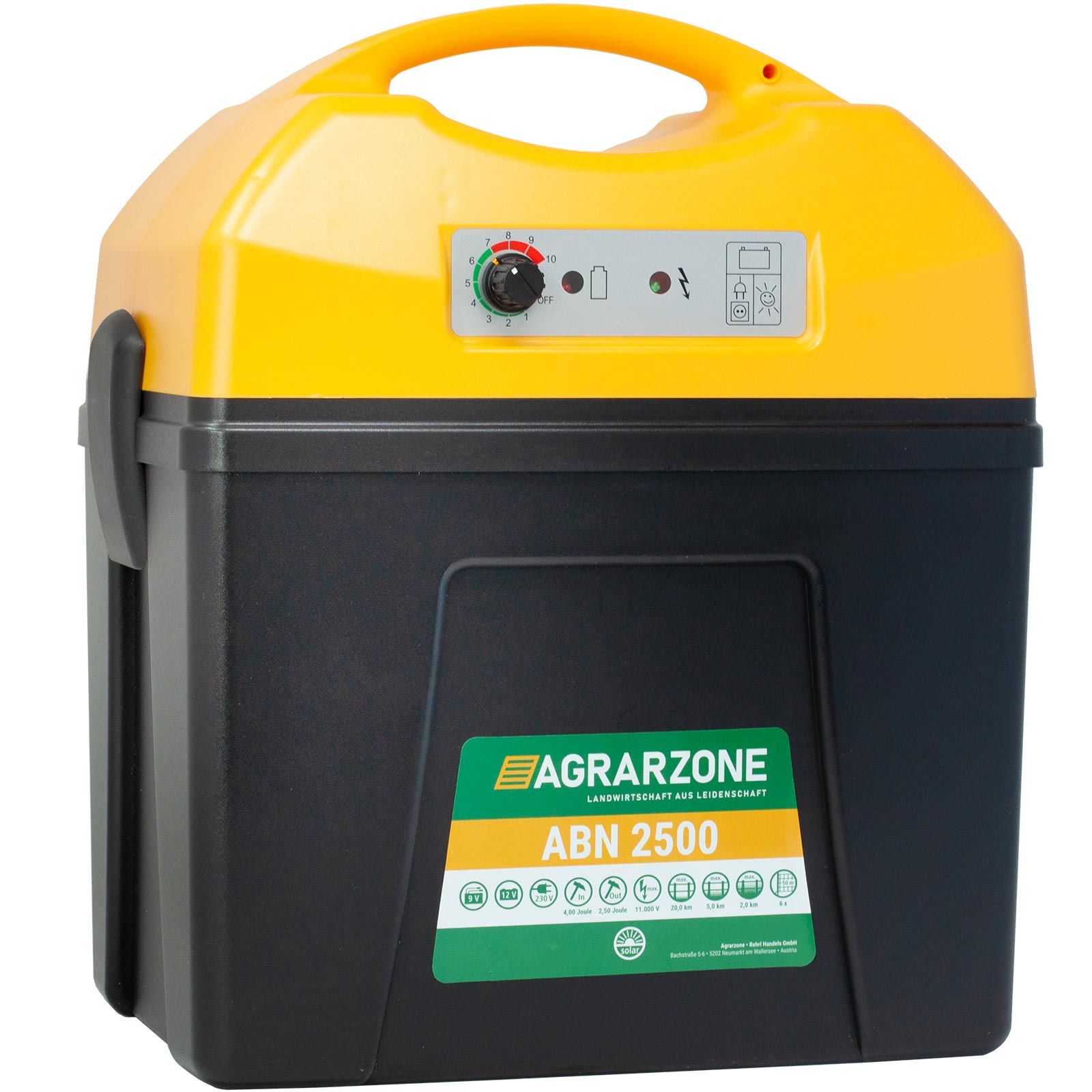 Agrarzone ABN 2500 Weidezaungerät 9V / 12V / 230V, 4 Joule