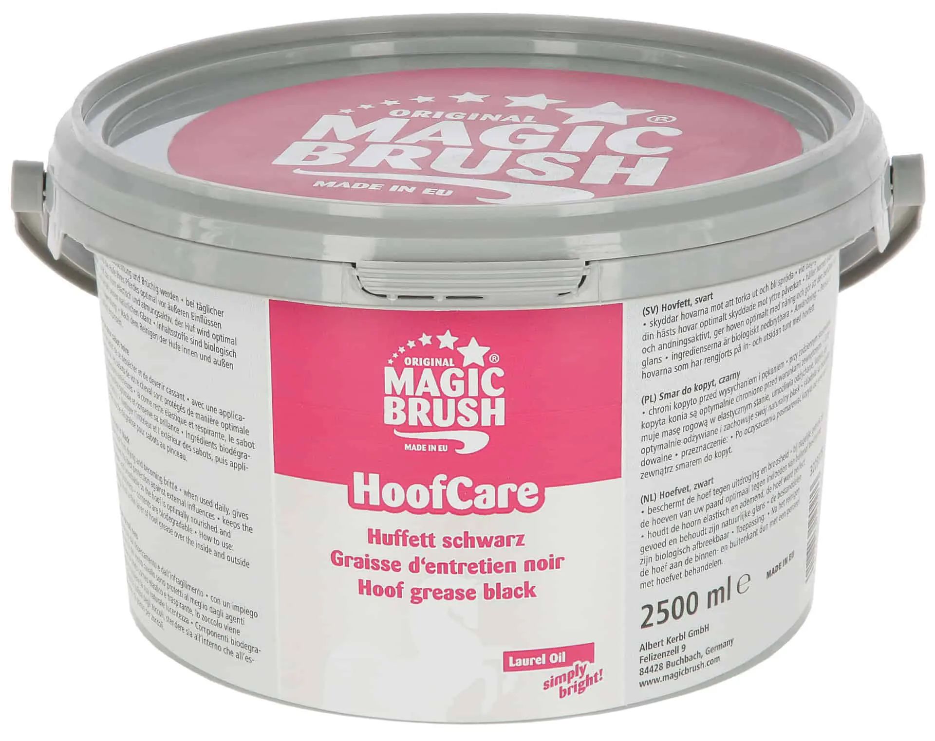 Kerbl MagicBrush patazsír fekete 2500 ml körömápoló, csomagolás