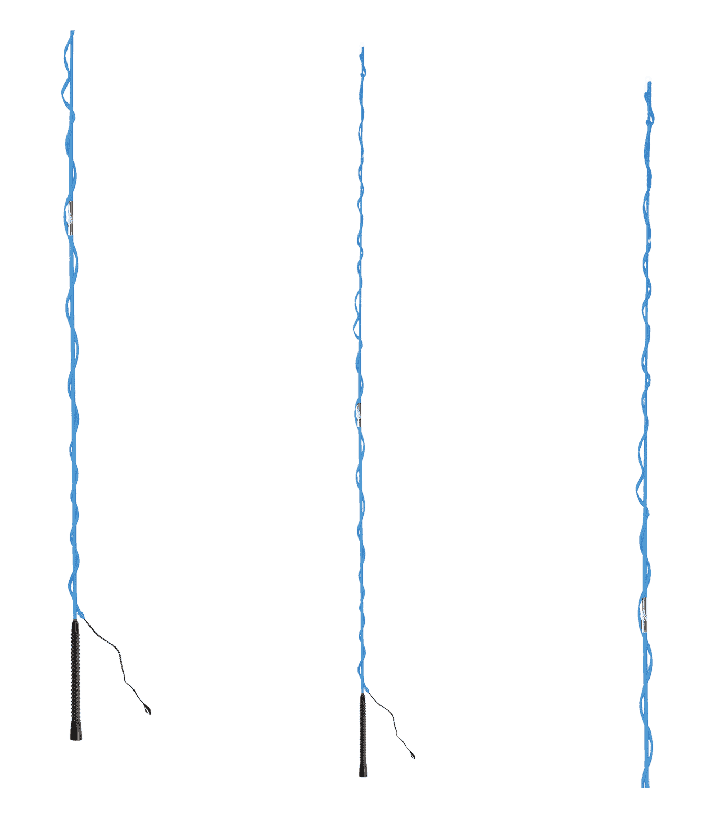 Chambrière Waldhausen démontable, sans anneau, revêtement nylon, bleu azur, 180 cm