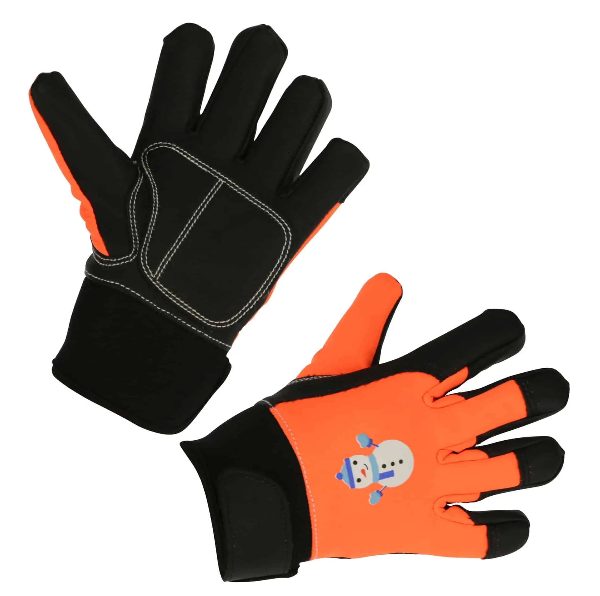 Gants d'hiver enfant Kerbl Keron Mini, paume imperméable, orange fluo, 4-6 ans