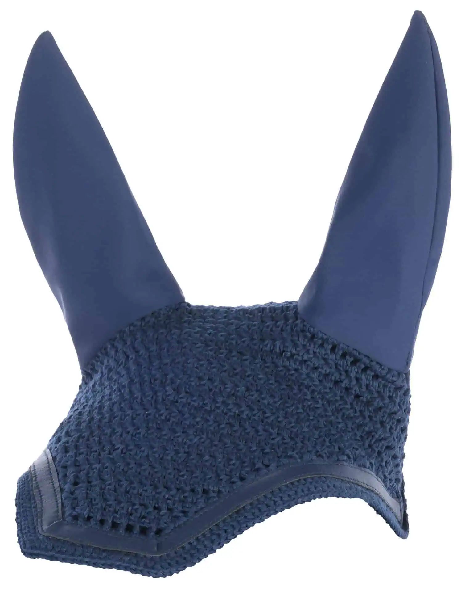 Covalliero Fliegenhaube Linea, Pony/Cob/Full, gehäkelt mit Leder-Applikation