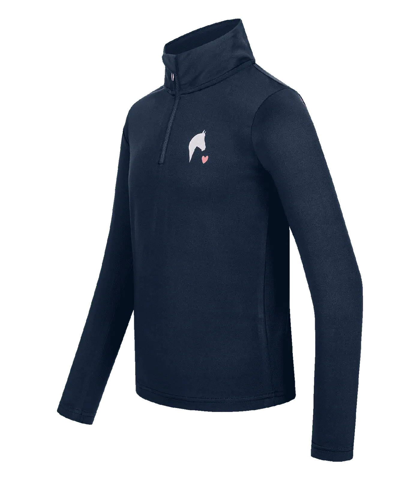 ELT Tricou funcțional mânecă lungă Lucky Liz, copii 104/110 albastru miezul nopții/Lucky Heart
