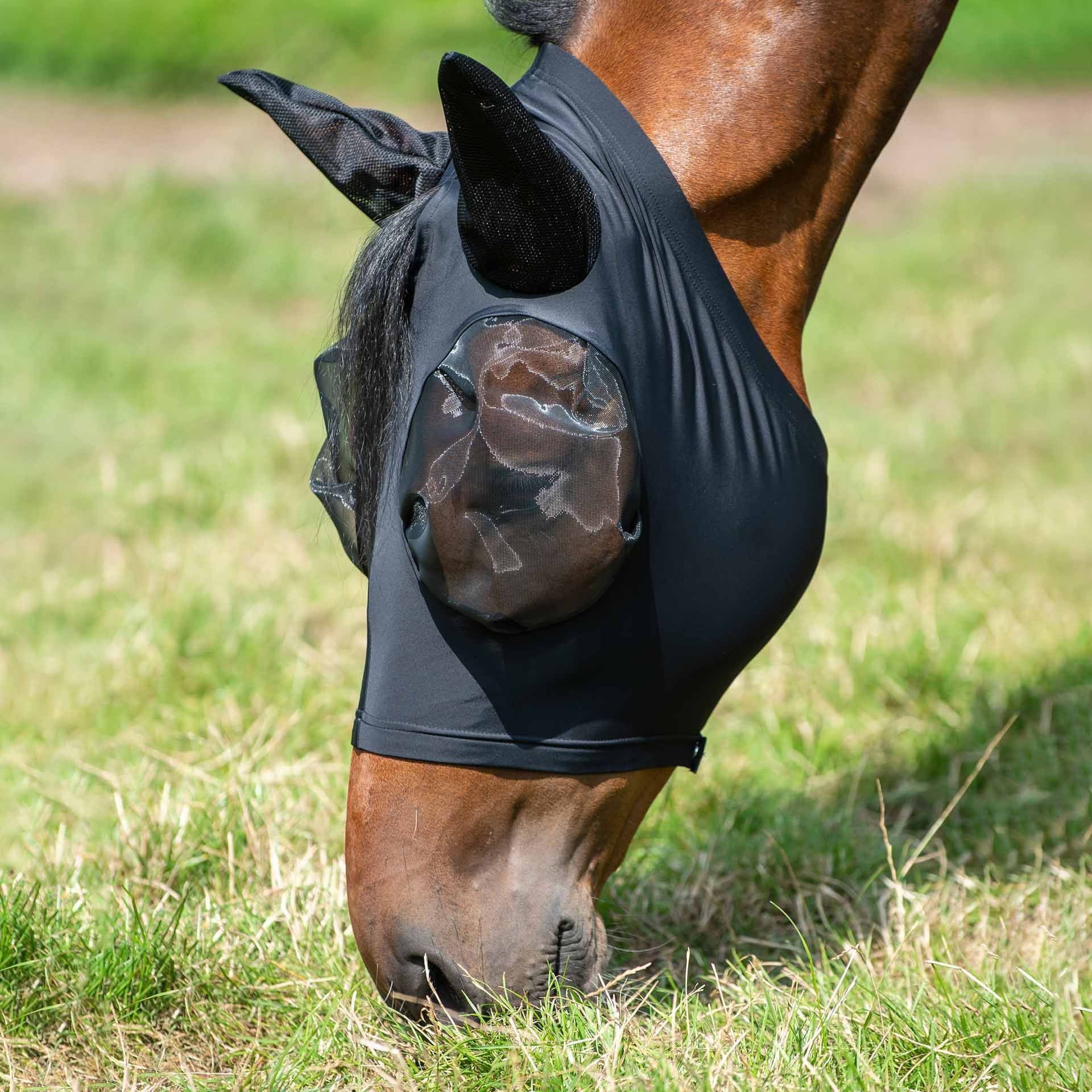 Masque anti-mouches BUSSE TWIN FIT FLEXI, protection yeux/oreilles, XFULL noir