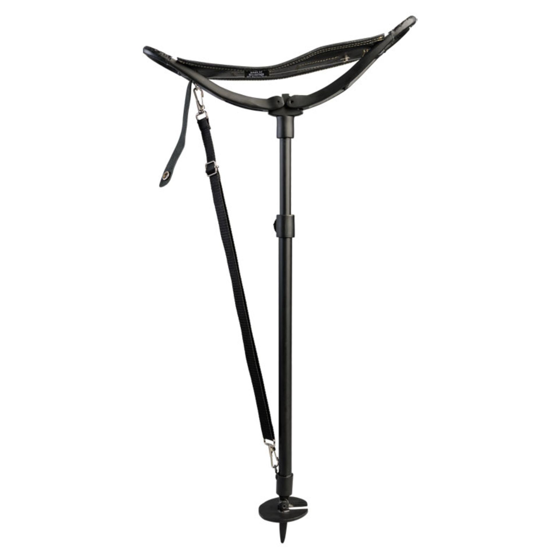 Foldable Walking Stick with Seat, side view