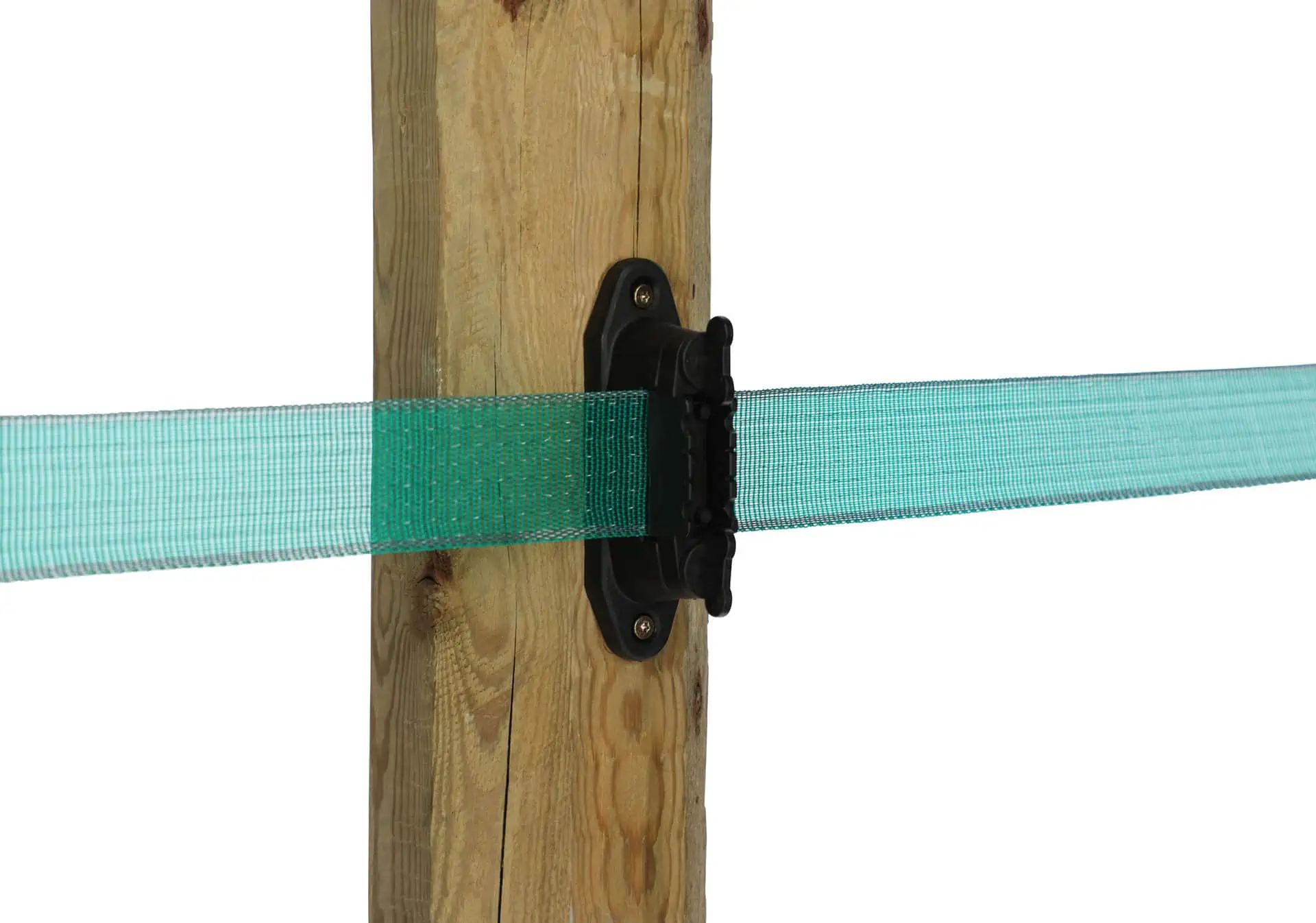 AKO Eckisolator, Streckenisolator Profi für 4cm-Band, 10 Stück, im Einsatz