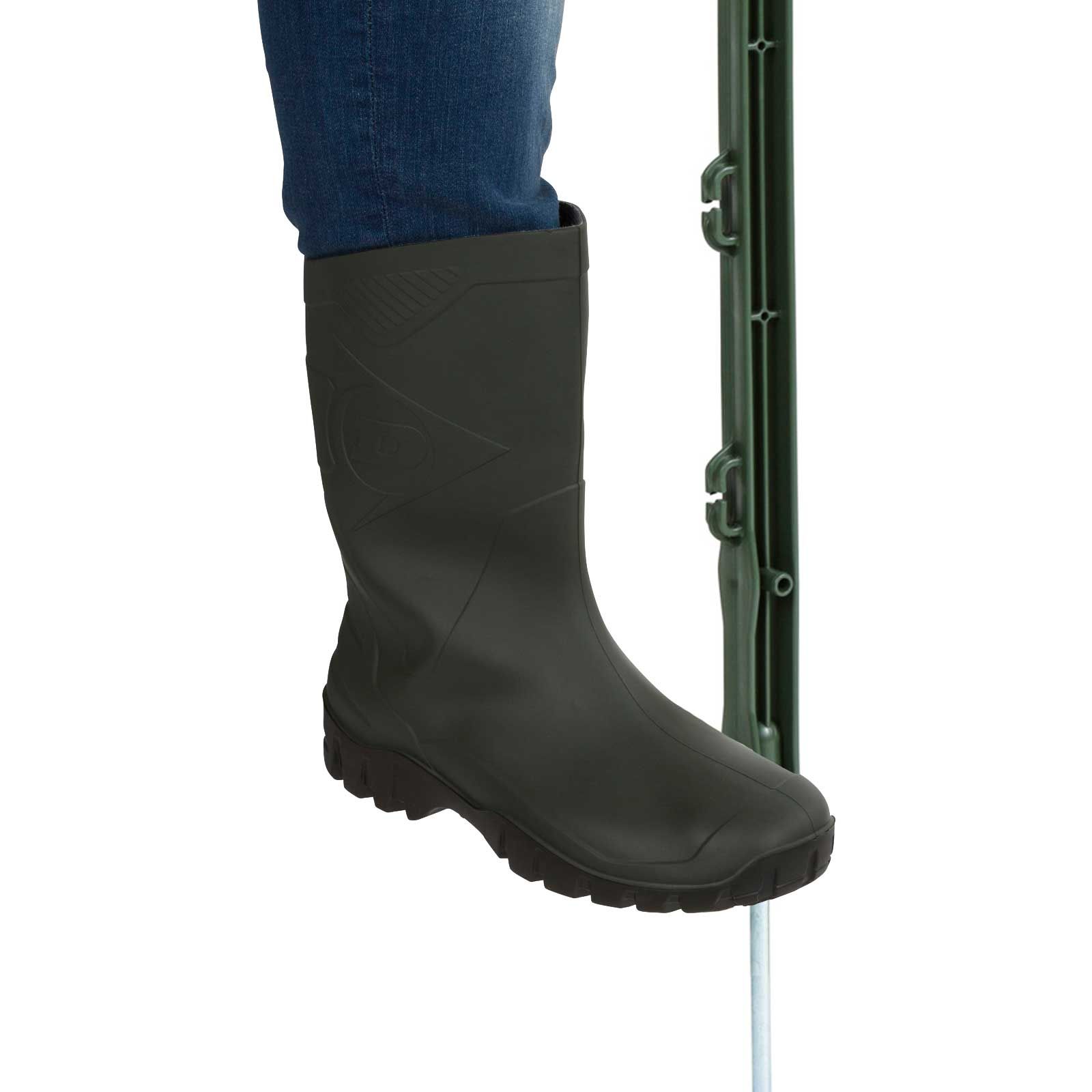 20x Agrarzone Paletto per recinti in plastica ECO 70 cm, verde, in uso