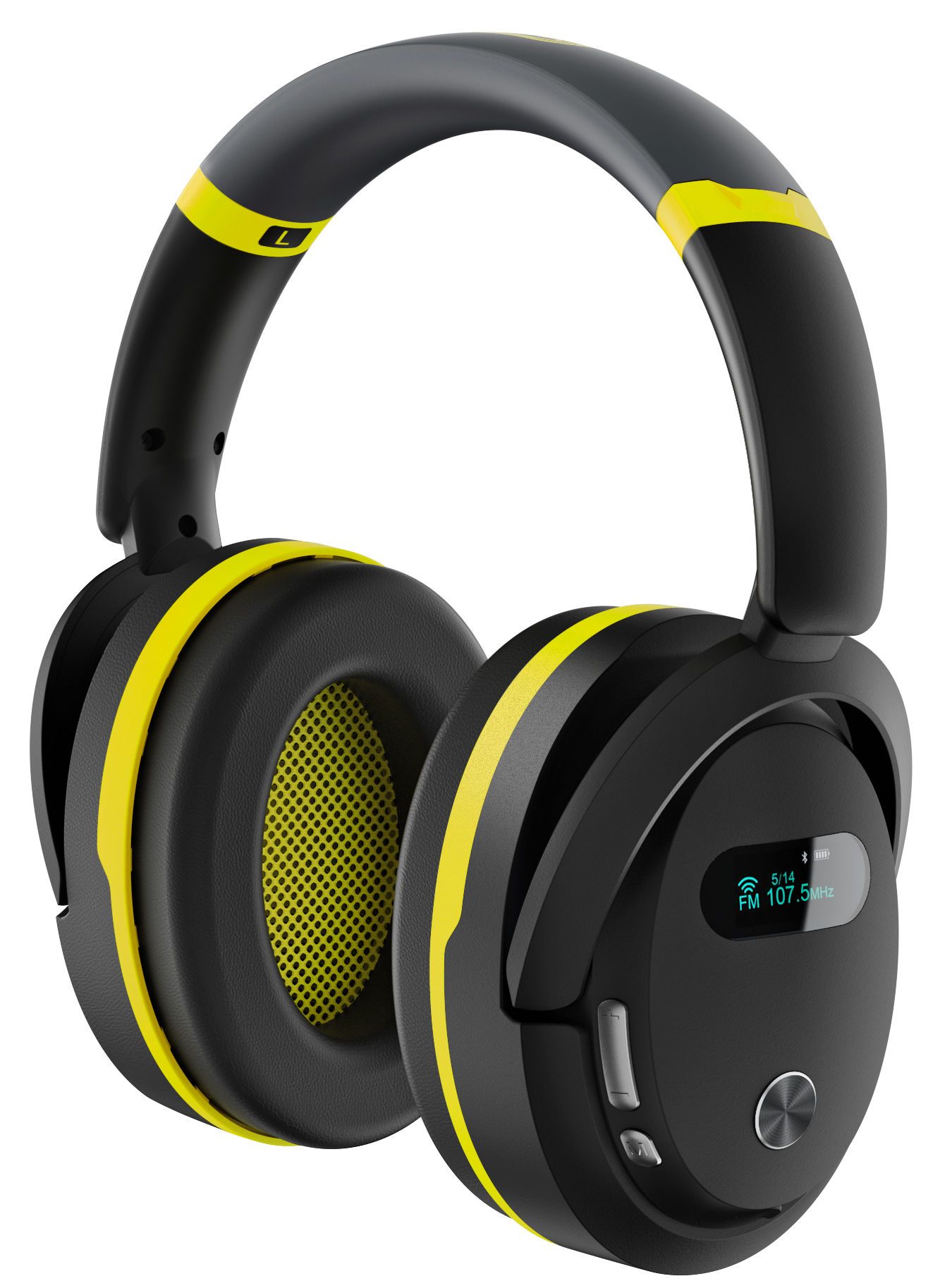 kopfhörer, over-ear, kabellos, gaming, schwarz-gelb