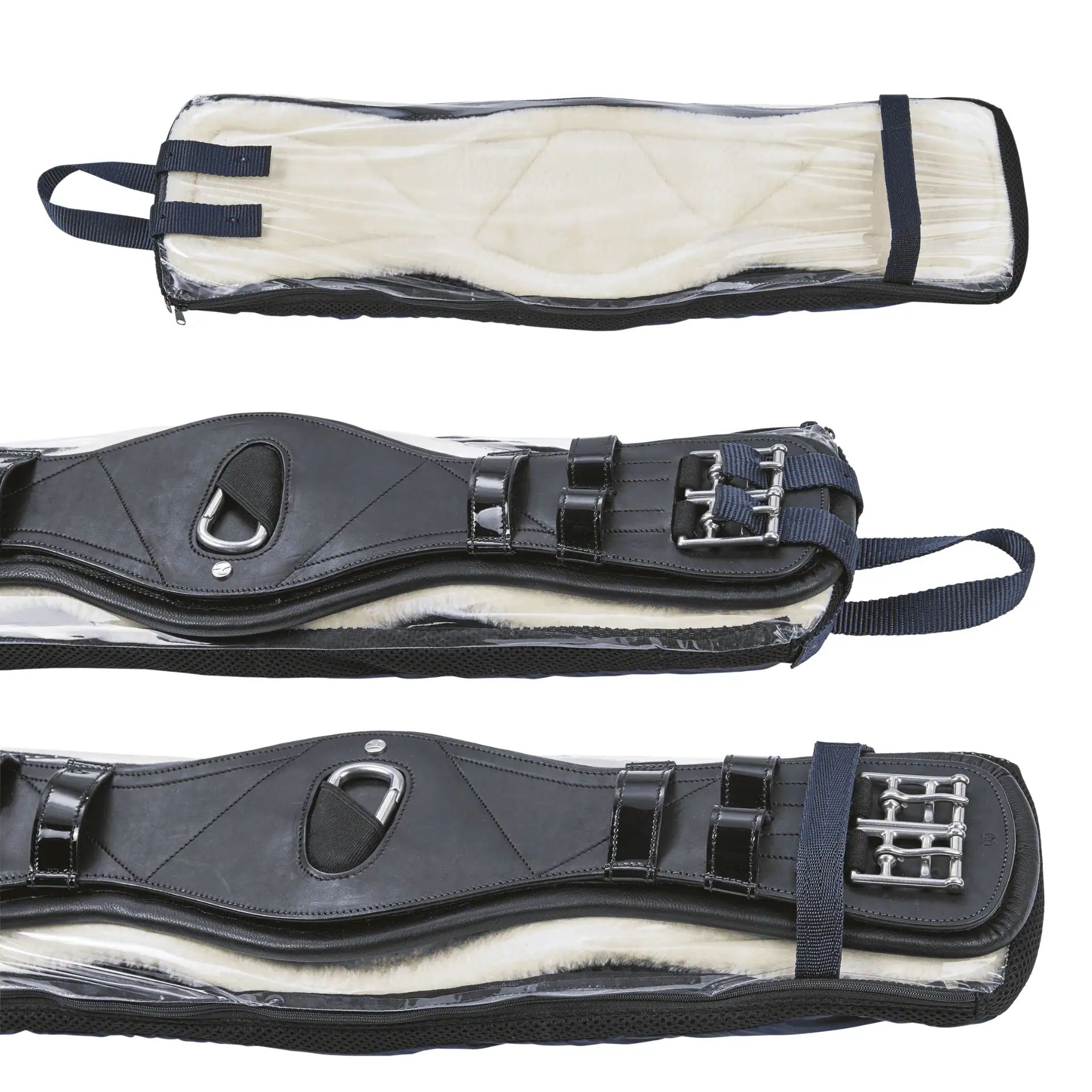 BUSSE Passage Line AS Saddle Girth, Anatomical Dressage Girth with Padding, set