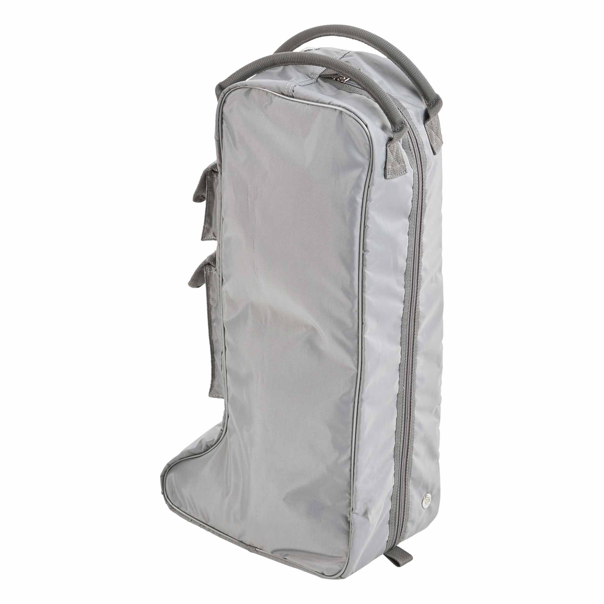 BUSSE Borsa per stivali RIO PRO da equitazione, grigio/blu, vista laterale