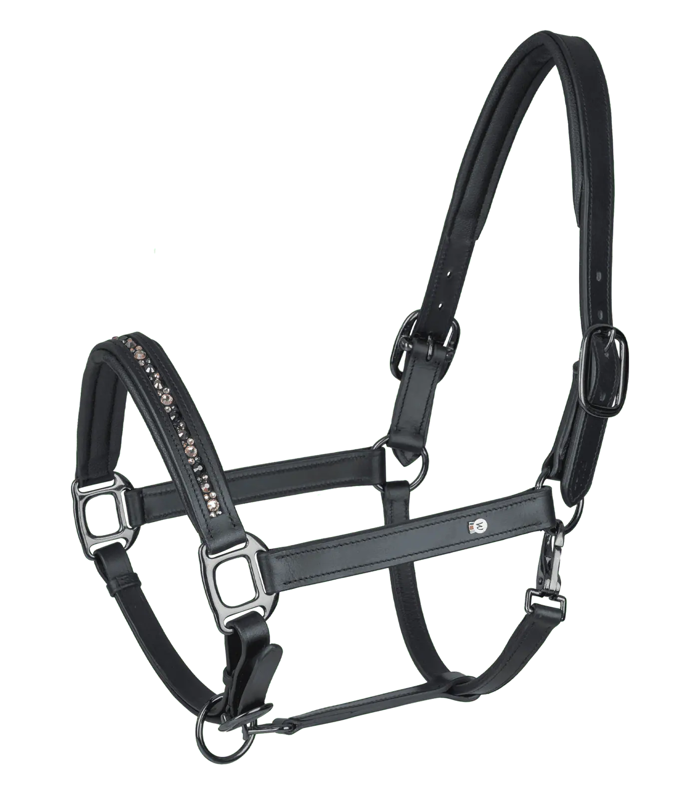 Waldhausen Lederhalfter Crystal, schwarz, Pony