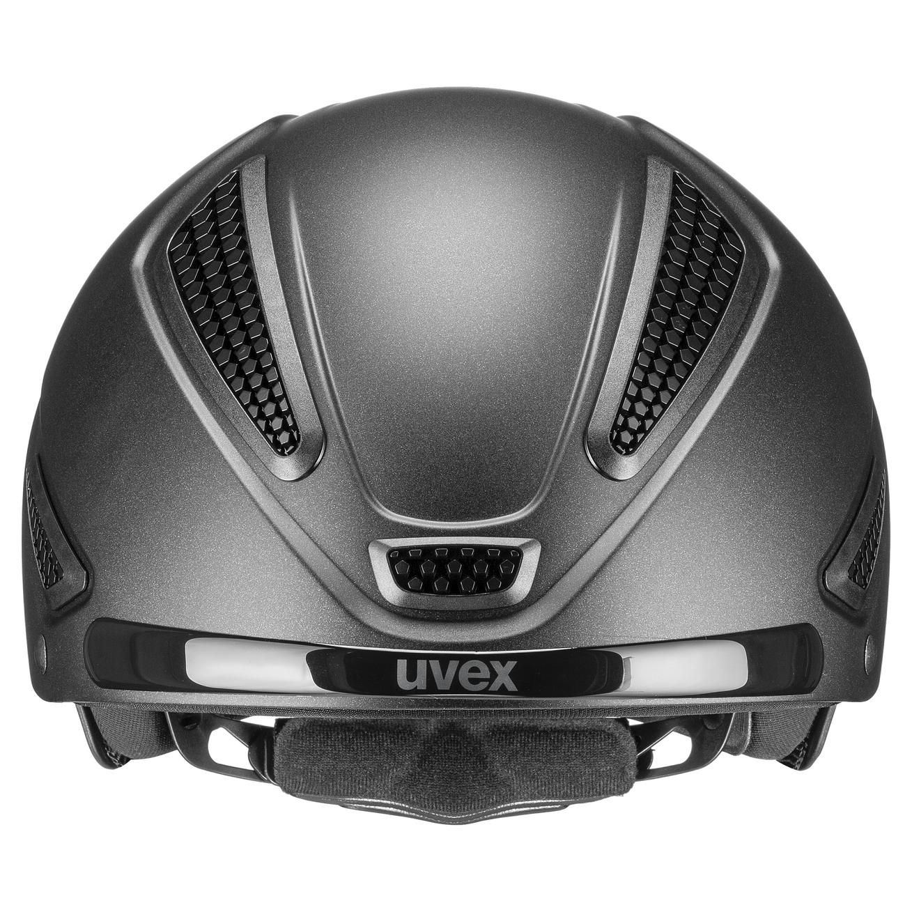 uvex Reithelm perfexxion III xc mat, sportlicher Sicherheitshelm, Rückansicht