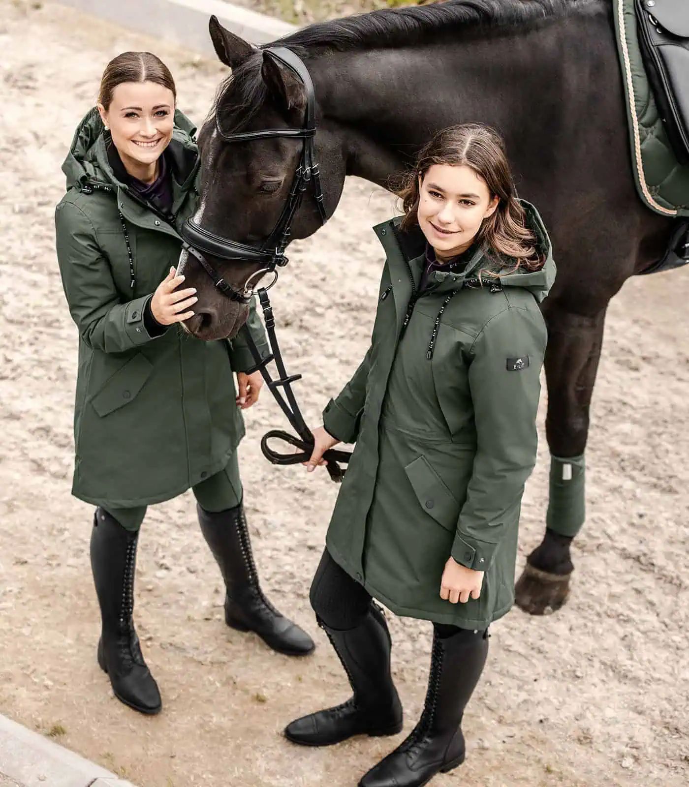 Parka d'équitation Ontario ELT, imperméable et coupe-vent, vert olive foncé, XXL