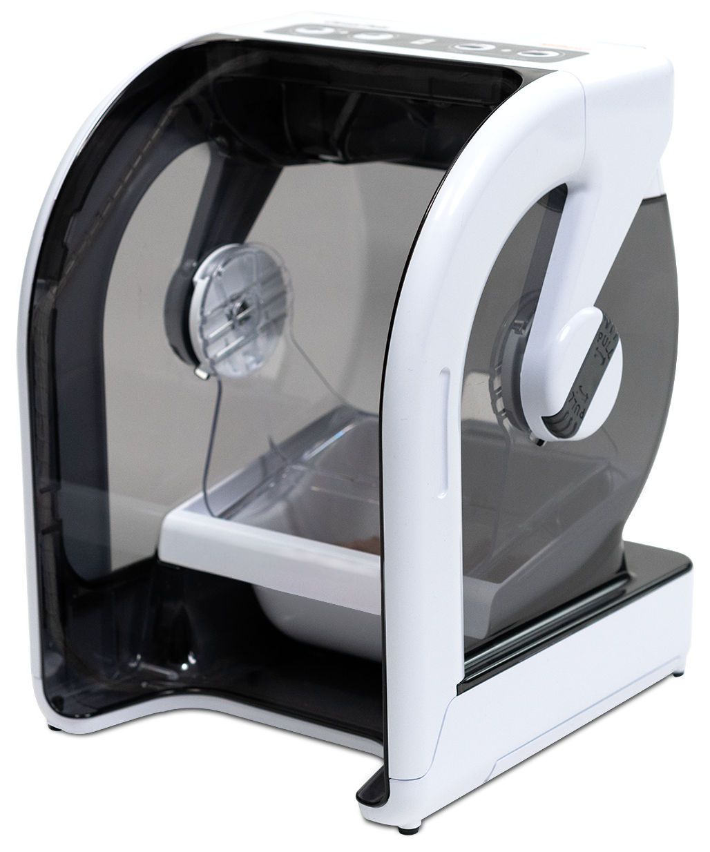 3D-Drucker, Scanngerät, weißer Schrank, transparente Abdeckung, Hobbyausrüstung