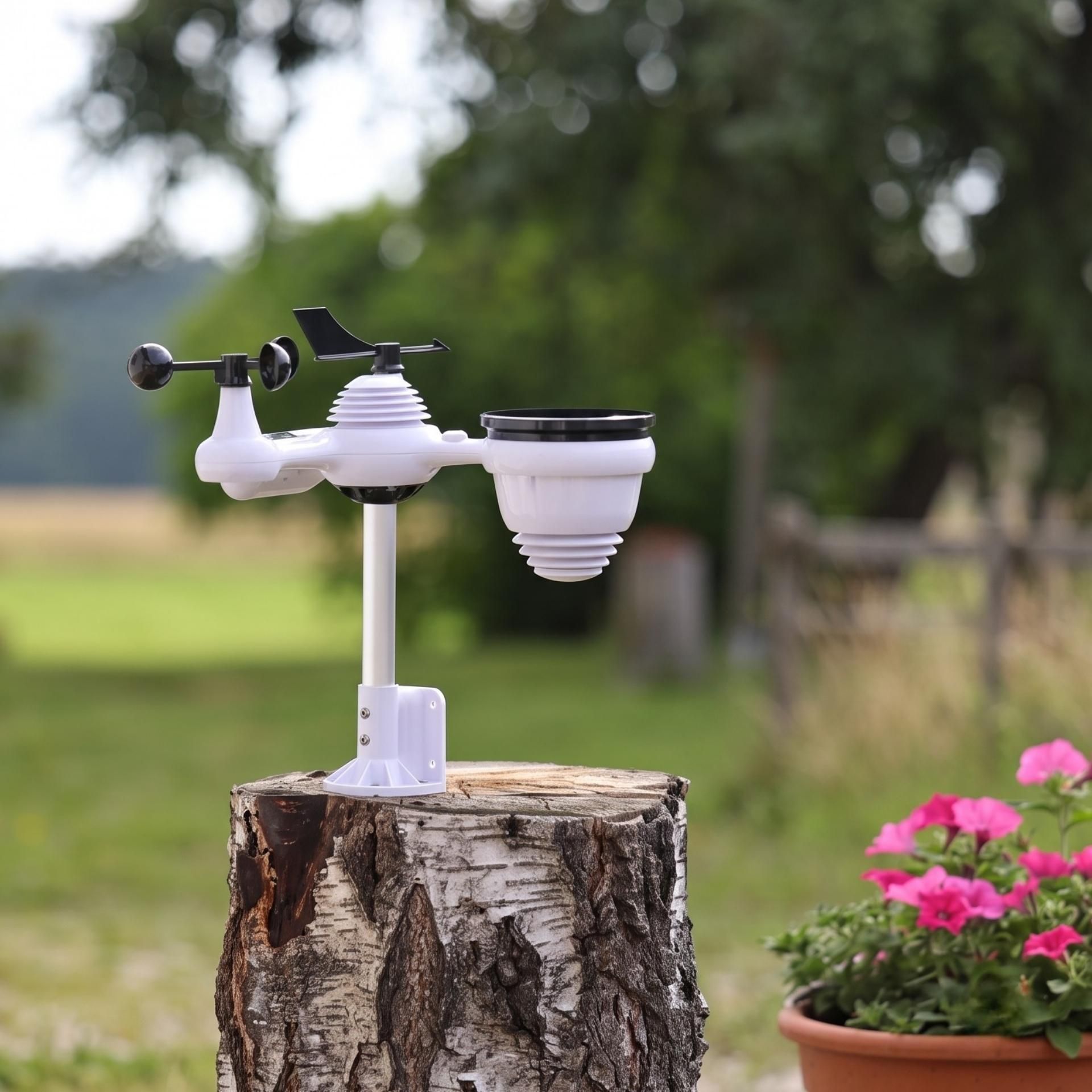 weather vane, anemometer, gale gauge, outdoor, plant pot