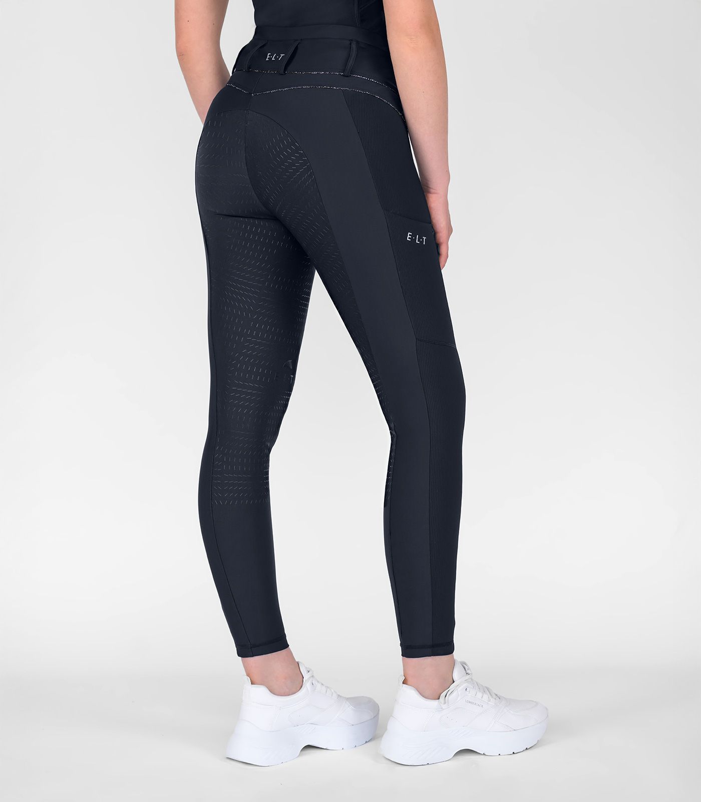 ELT Reitleggings Susann Damen, Hochbund mit Vollbesatz, tiefblau