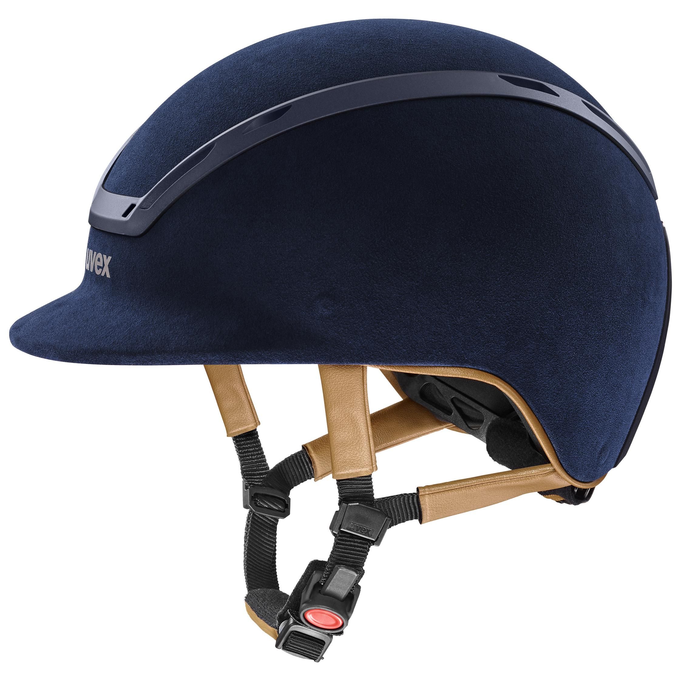 uvex Reithelm exxeed classical, navy, Seitenansicht