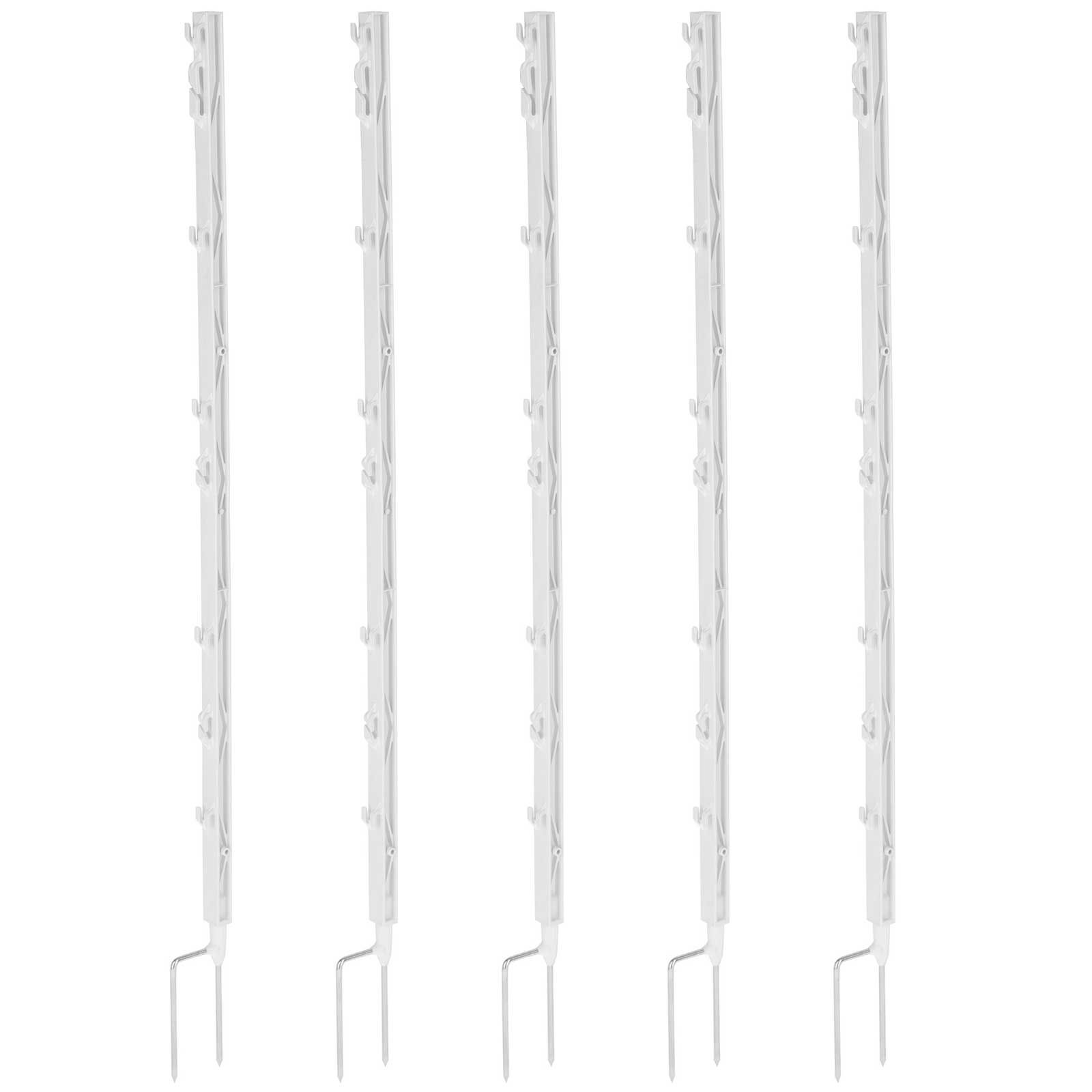 Műanyag karó, 102 cm, dupla hegyű, fehér, 5 db-os csomag, ömlesztett termék