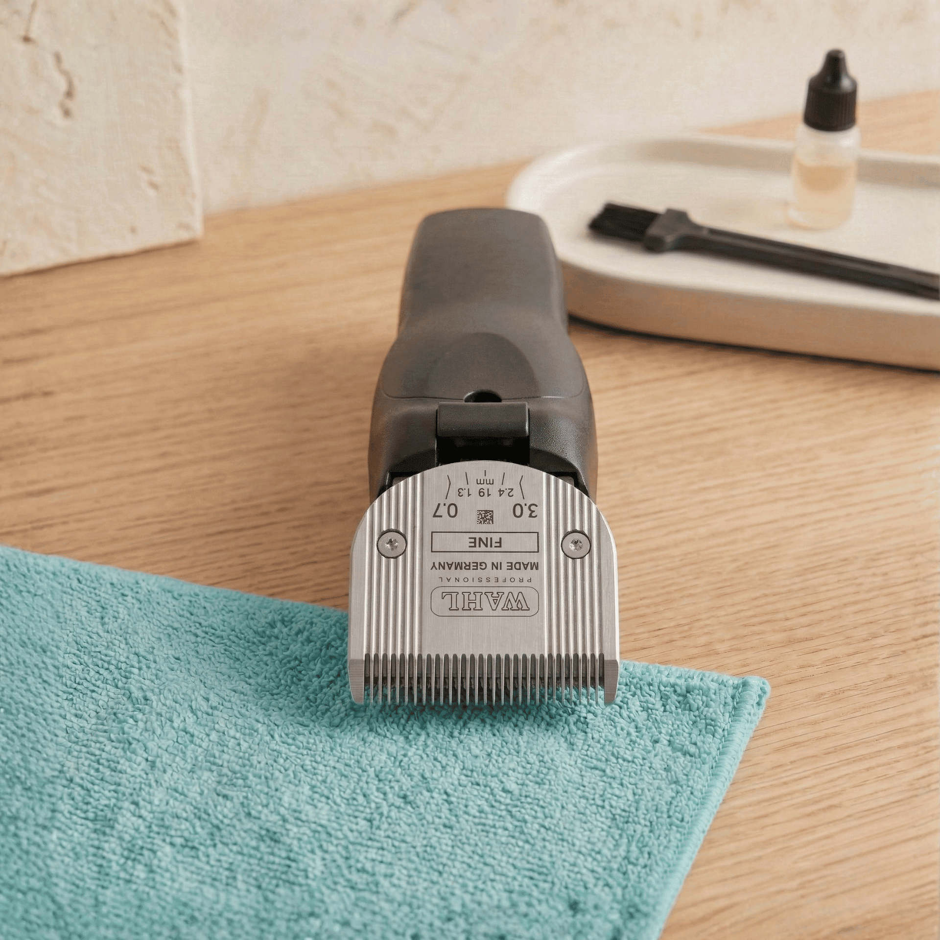 electric trimmer, hair clippers, metal comb, adjustable blade, black handle