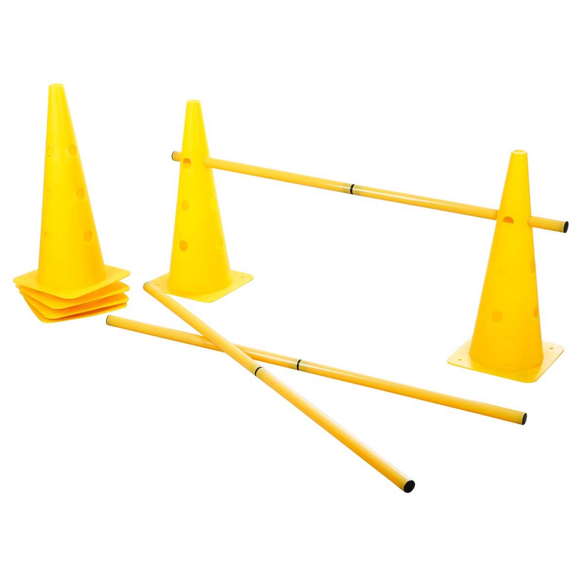 Kerbl Agility Cone-Hurdle Set, 3 Hurdles, Adjustable Height, set
