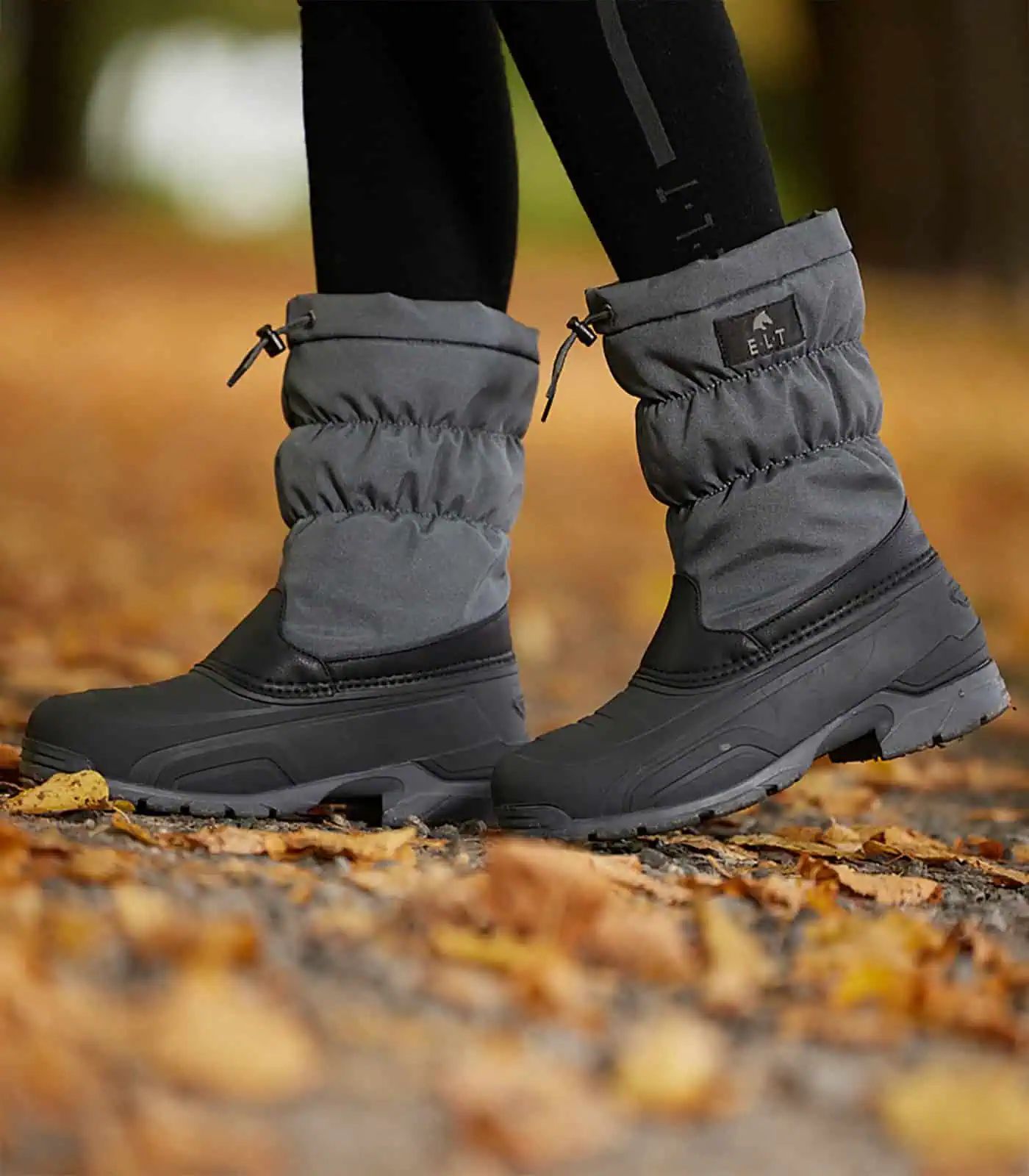 ELT Thermostiefel Calgary, halbhoher Winterstiefel für Reiter, zinn, 37