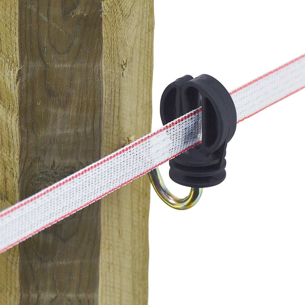 Kerbl széles szalag gyűrűs szigetelő 20 mm, 15 db facsavarral, használat közben, szigetelő