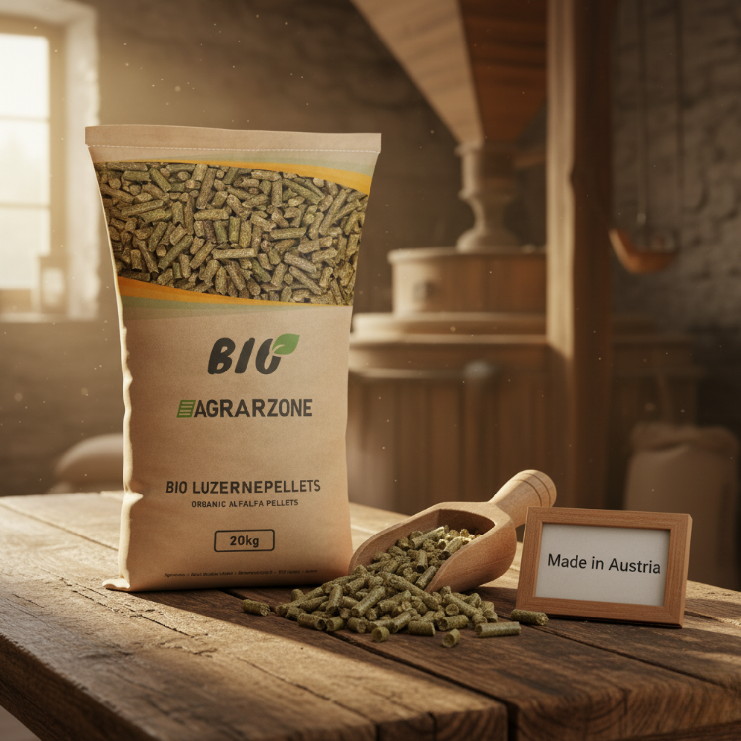 Agrarzone Peleți lucernă bio 20 kg, exemplu de utilizare
