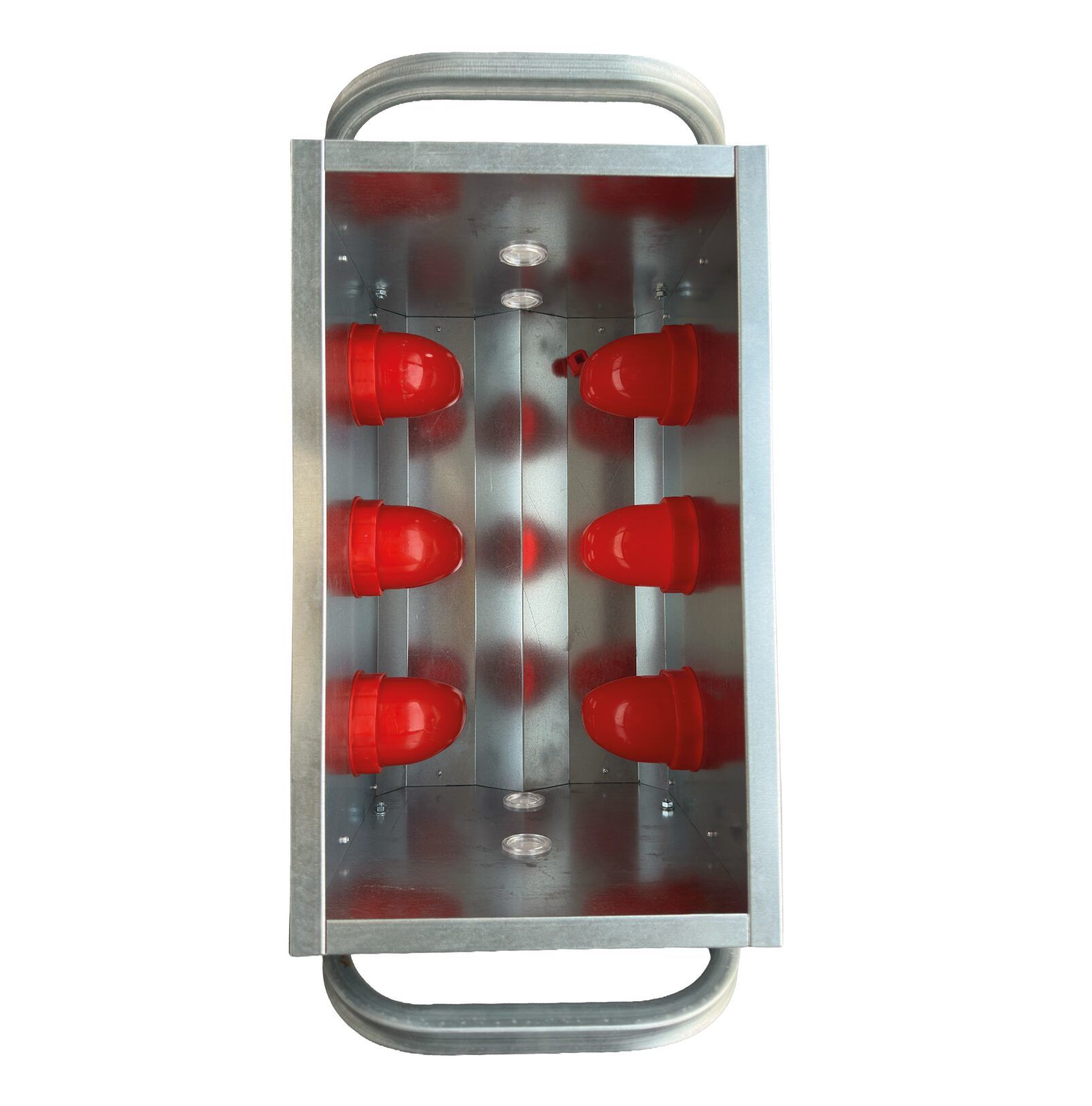 Agrarzone Galvanised Chicken Feeder with Viewing Windows, Outdoor, 15 kg