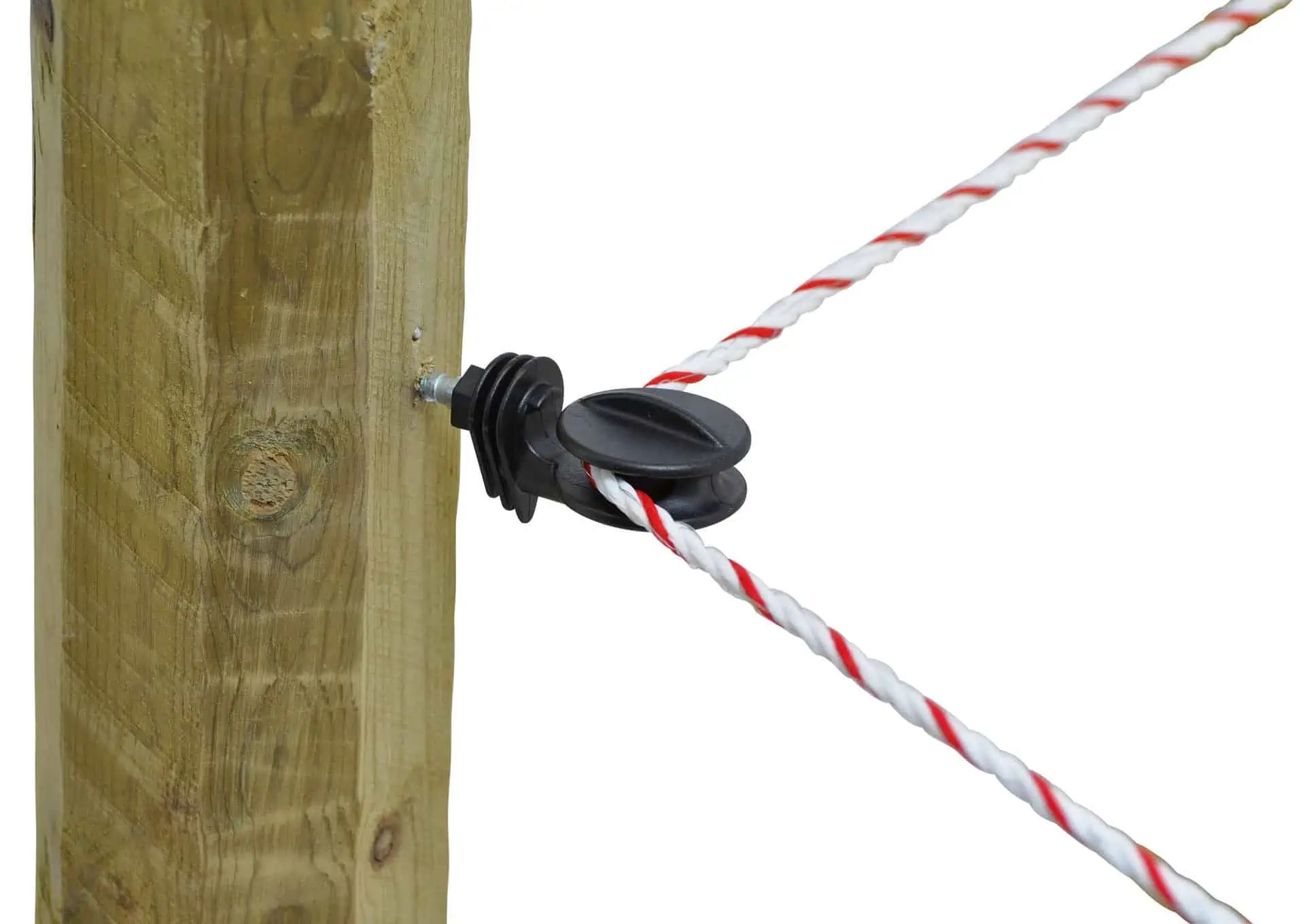 AKO Isolatore d'angolo Profi per corda, filo e treccia, 6 pezzi, in uso