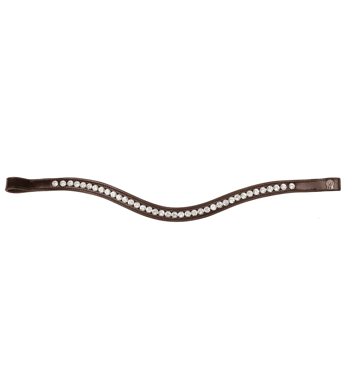 Frontal Waldhausen X-Line Classic galbé avec strass, marron, Cob